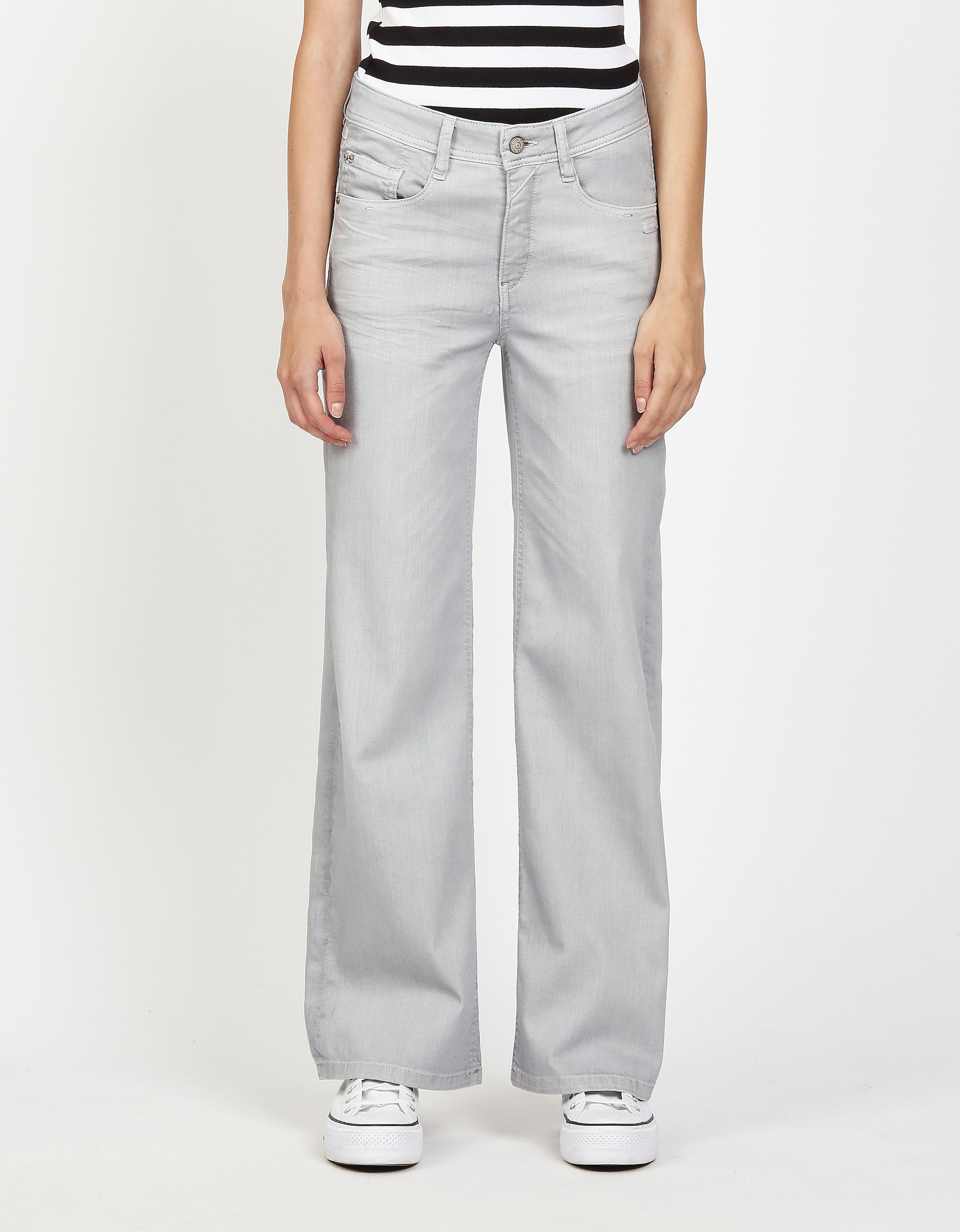 Image of GANG Weite Jeans "94AMELIE WIDE" mit geradem Beinverlauf, weicher Denim