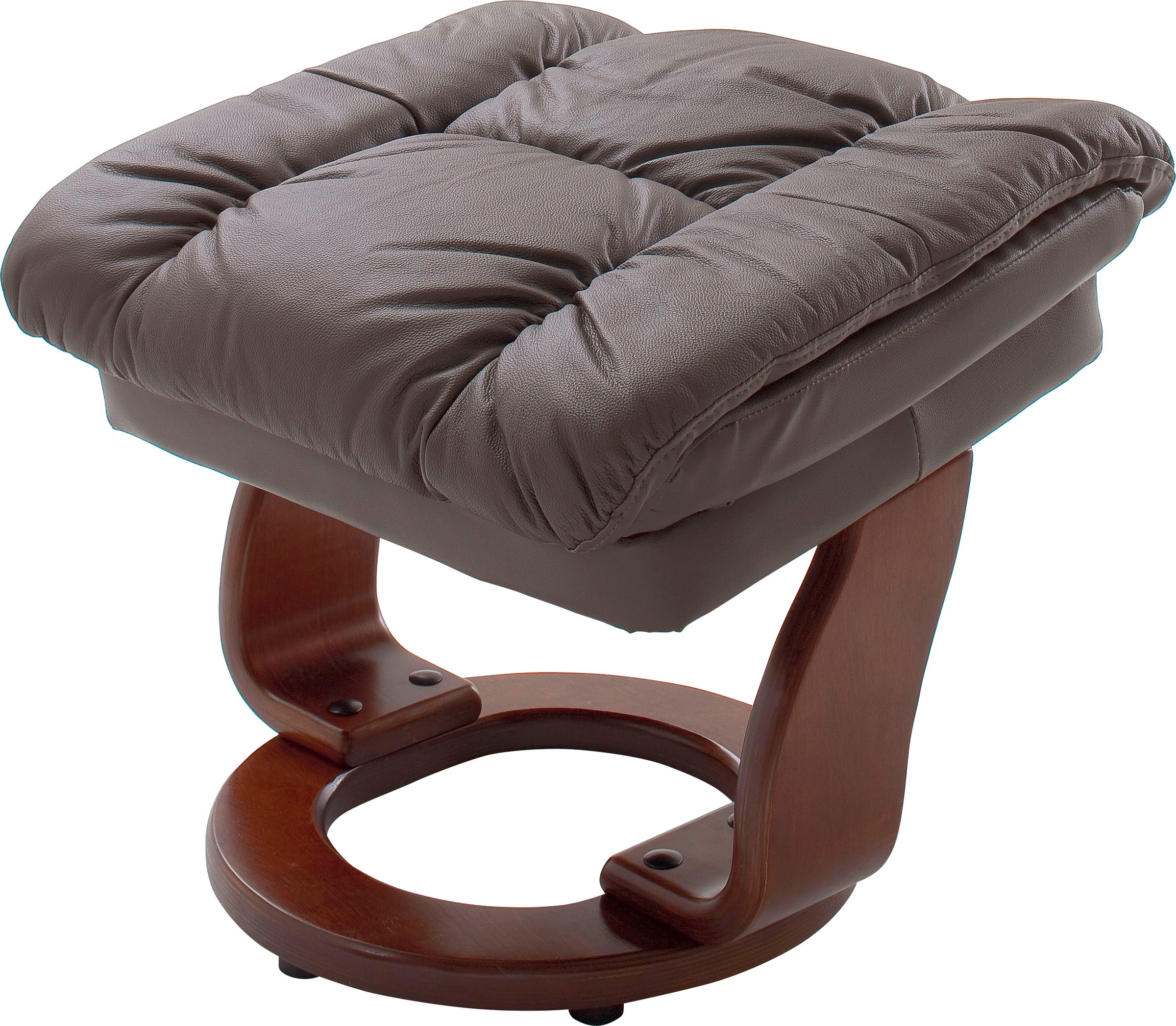 MCA furniture Relaxsessel »Calgary«, Fernsehsessel 360°drehbar inkl. Hocker mit Lederbezug