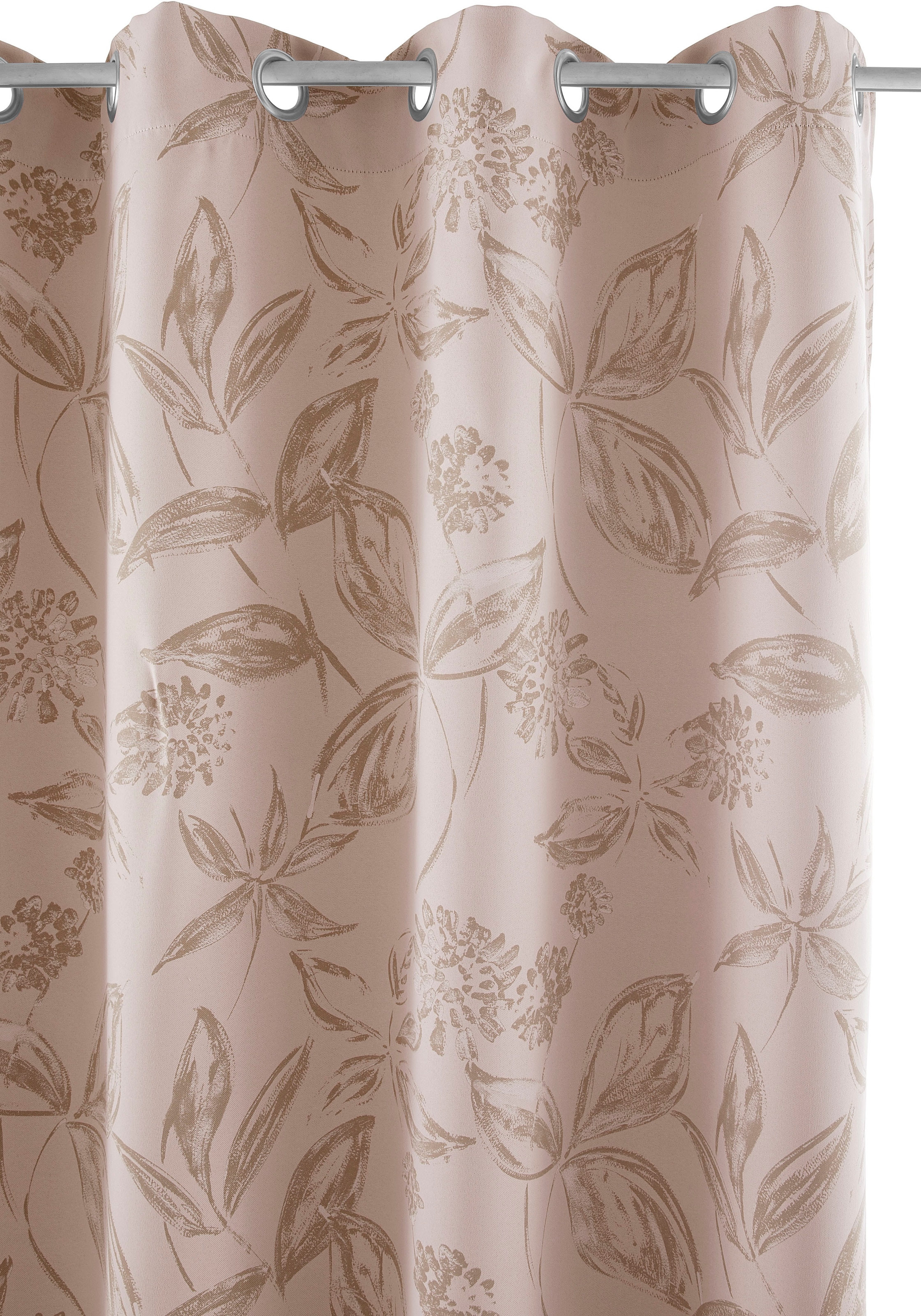 my home Vorhang »FLOWER« Ösen 1 Stk. tlg. Mass: 135 x 235cm, monochrom, in verschiedenen Farben erhältlich