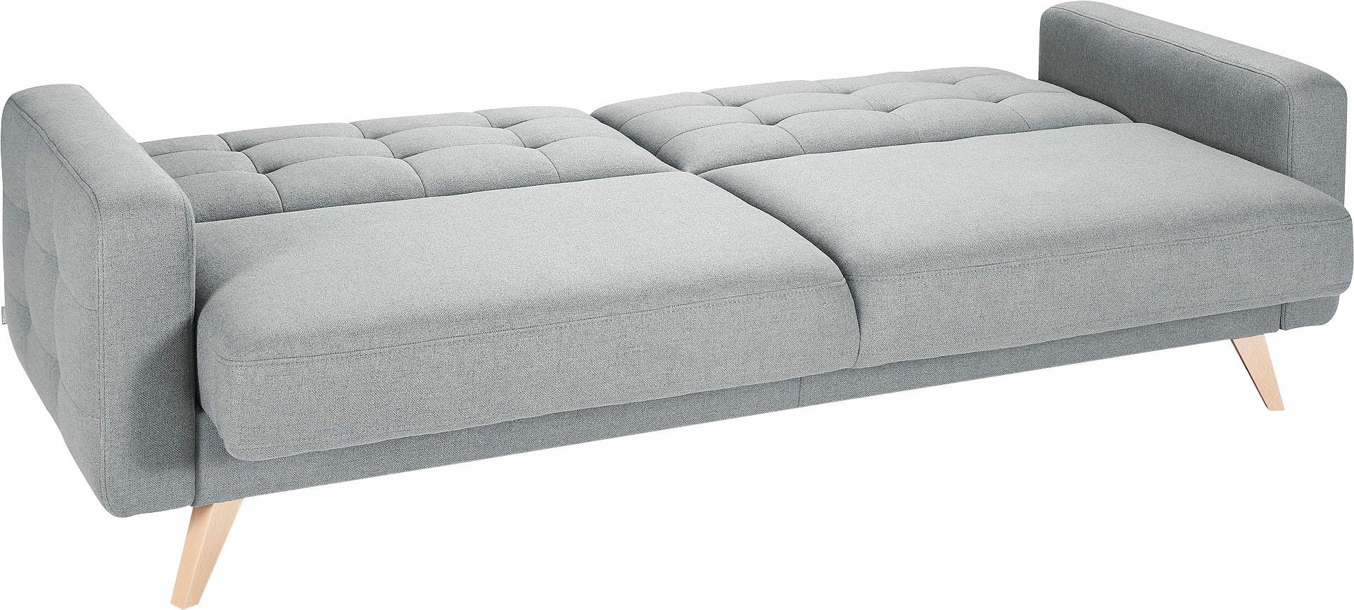 exxpo - sofa fashion 3-places »Nappa, Schlafsofa, bequem, zeitloses Design, L-Form« superbe finition des détails, avec fonction lit et coffre de rangement