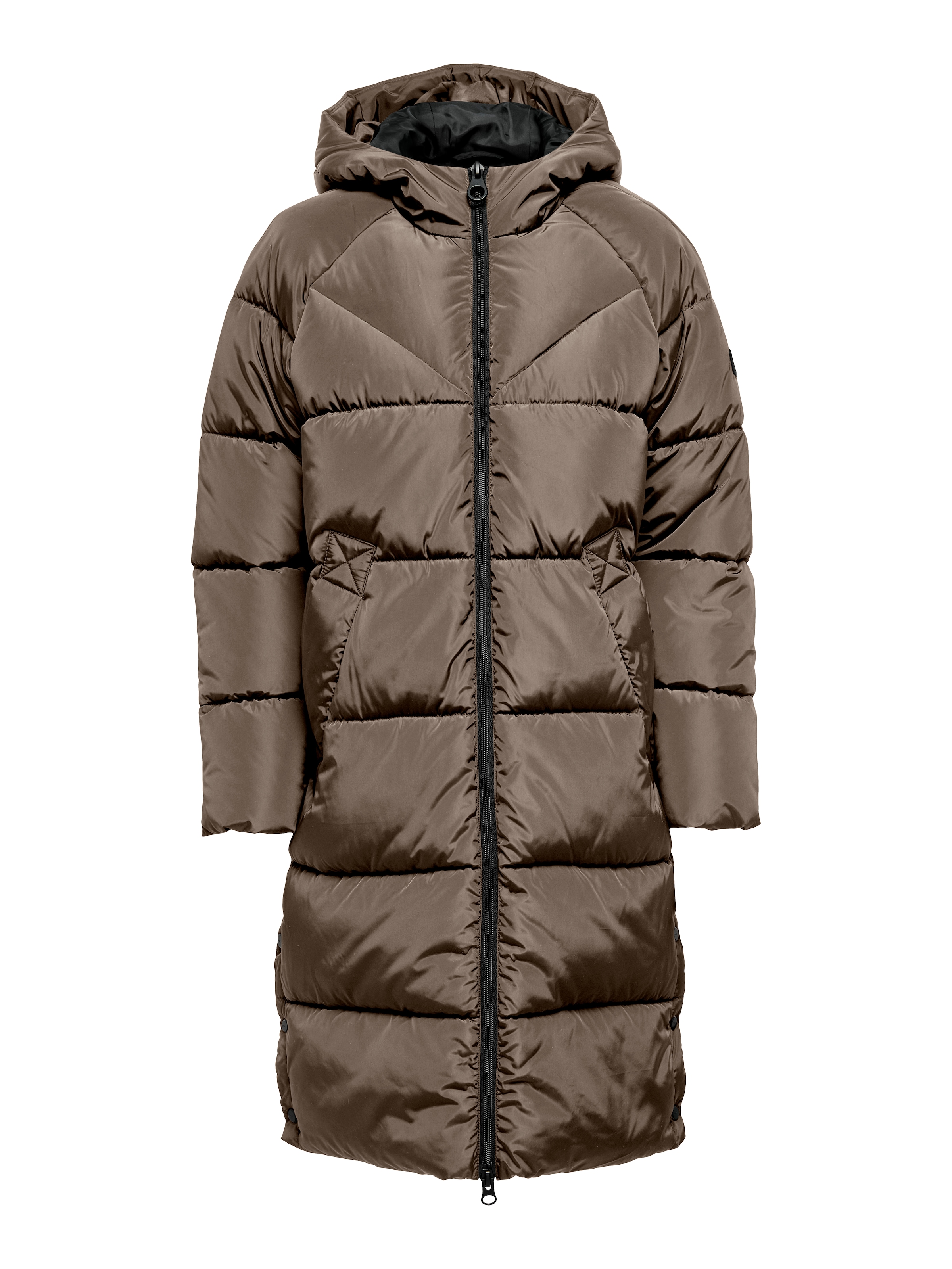 ONLY Steppmantel »ONLAMAND LONG PUFFER COAT CS OTW«, mit Kapuze und praktischem 2-Wege Reissverschluss