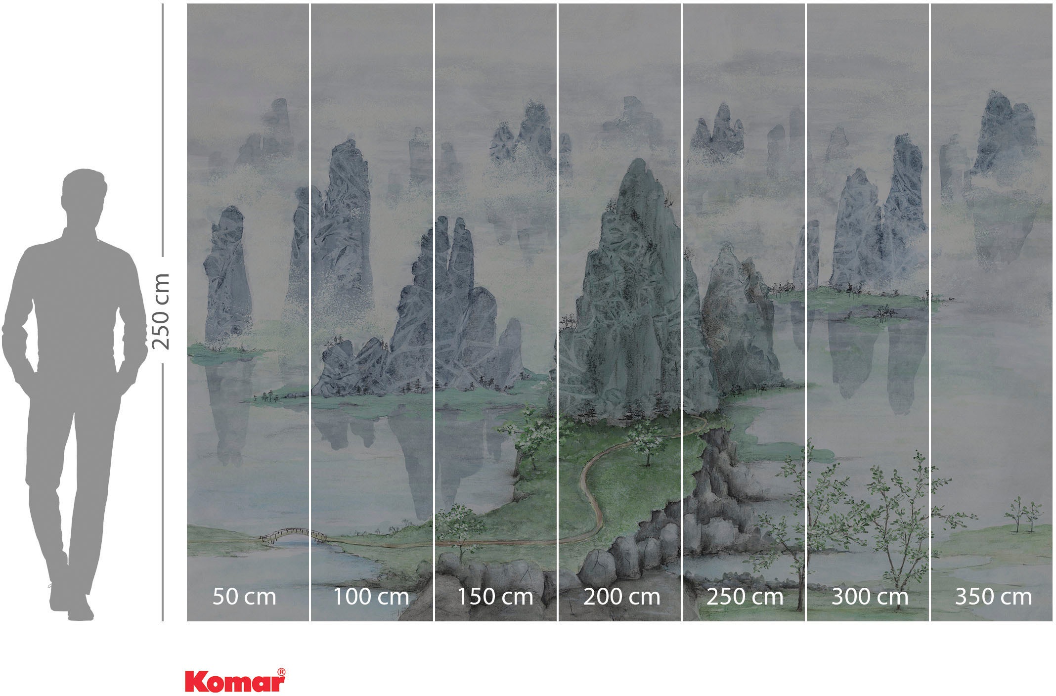 Komar Fototapete »Digitaldruck Vlies - Fairyland - Grösse 350 x 250 cm«, bedruckt, Wohnzimmer, Schlafzimmer