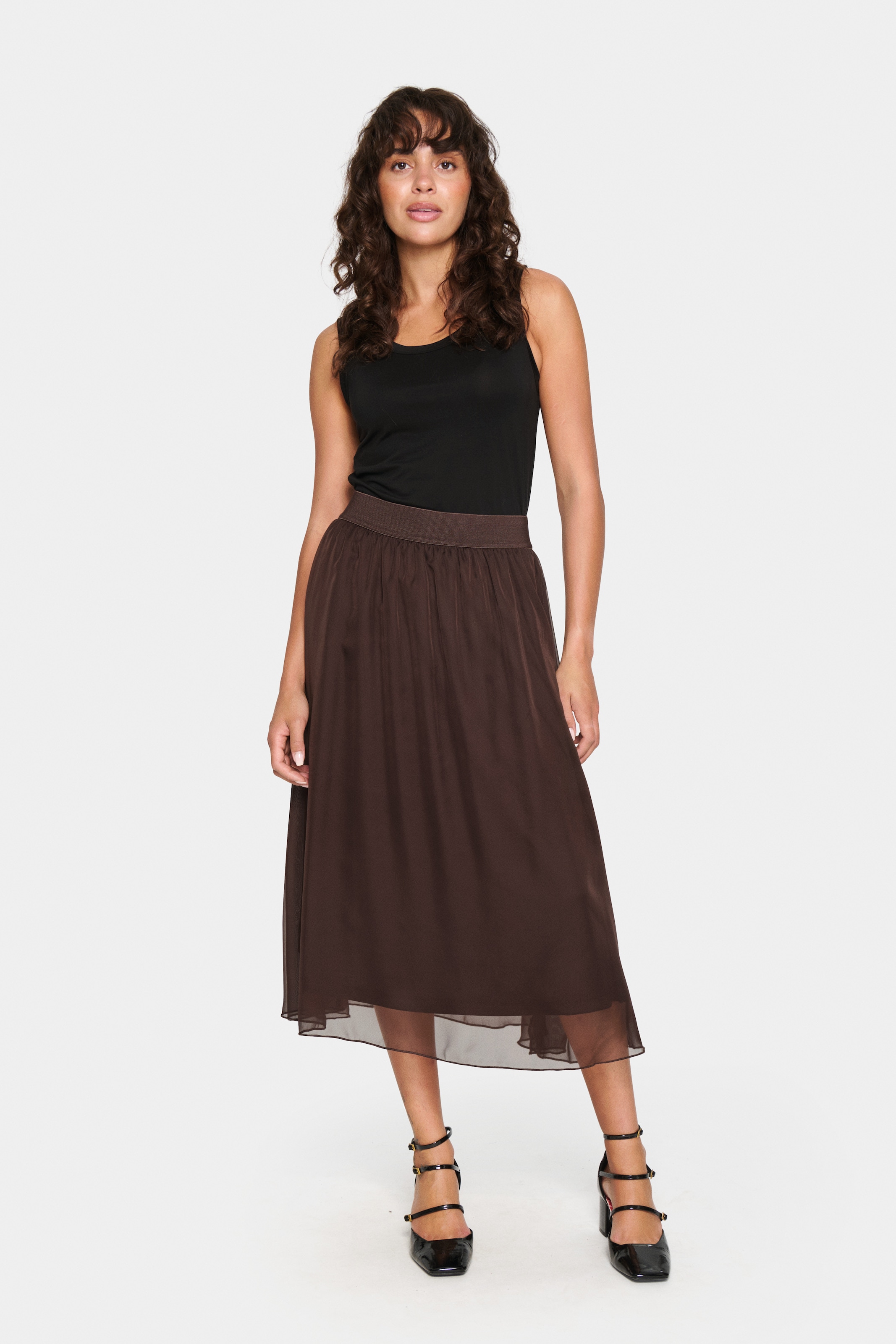Saint Tropez Midirock »CoralSZ Skirt«, aus Chiffon