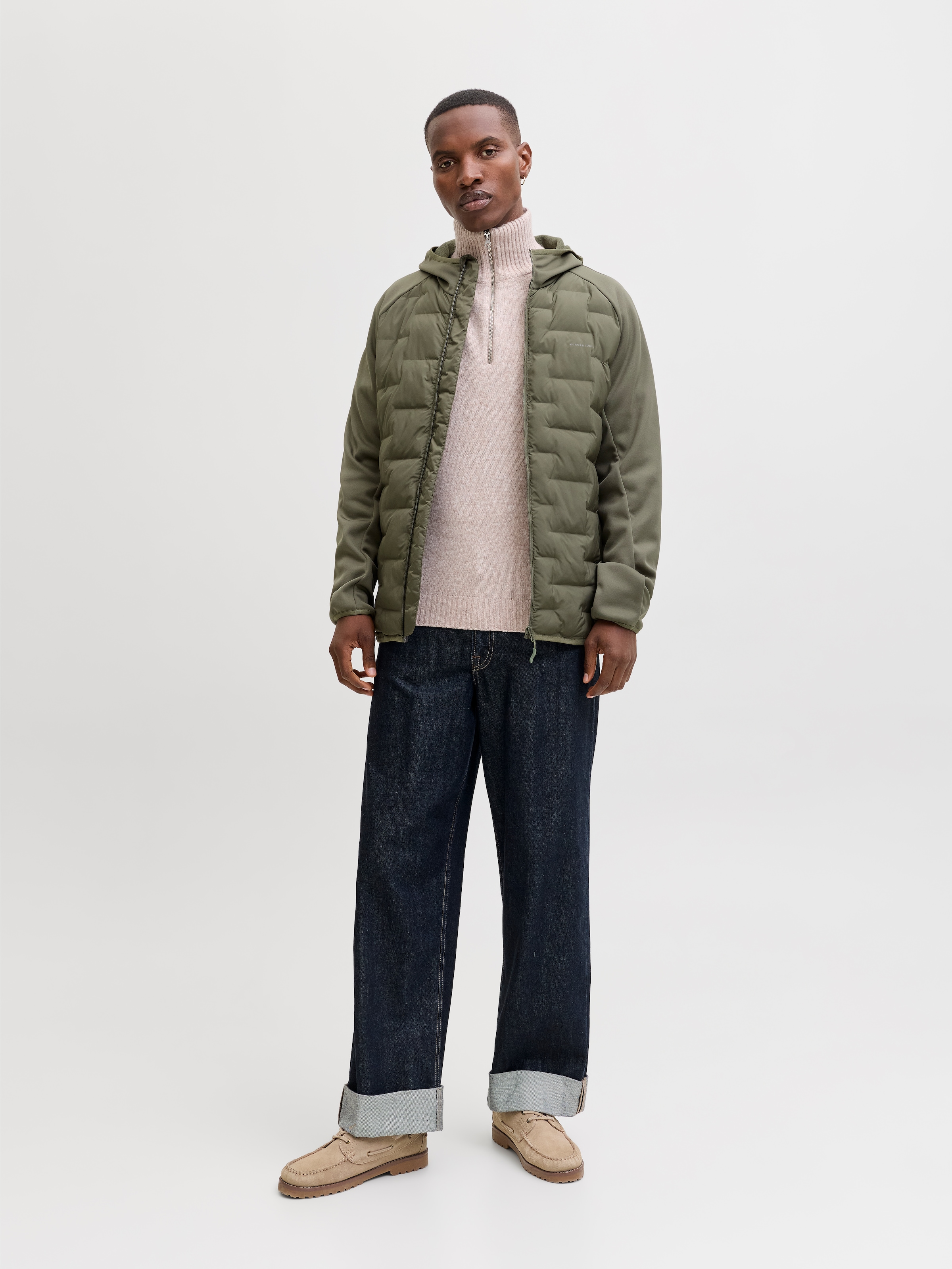 Jack & Jones Veste matelassée »JJEPERFECT HYBRID JACKET NOOS« avec capuche mit Kapuze