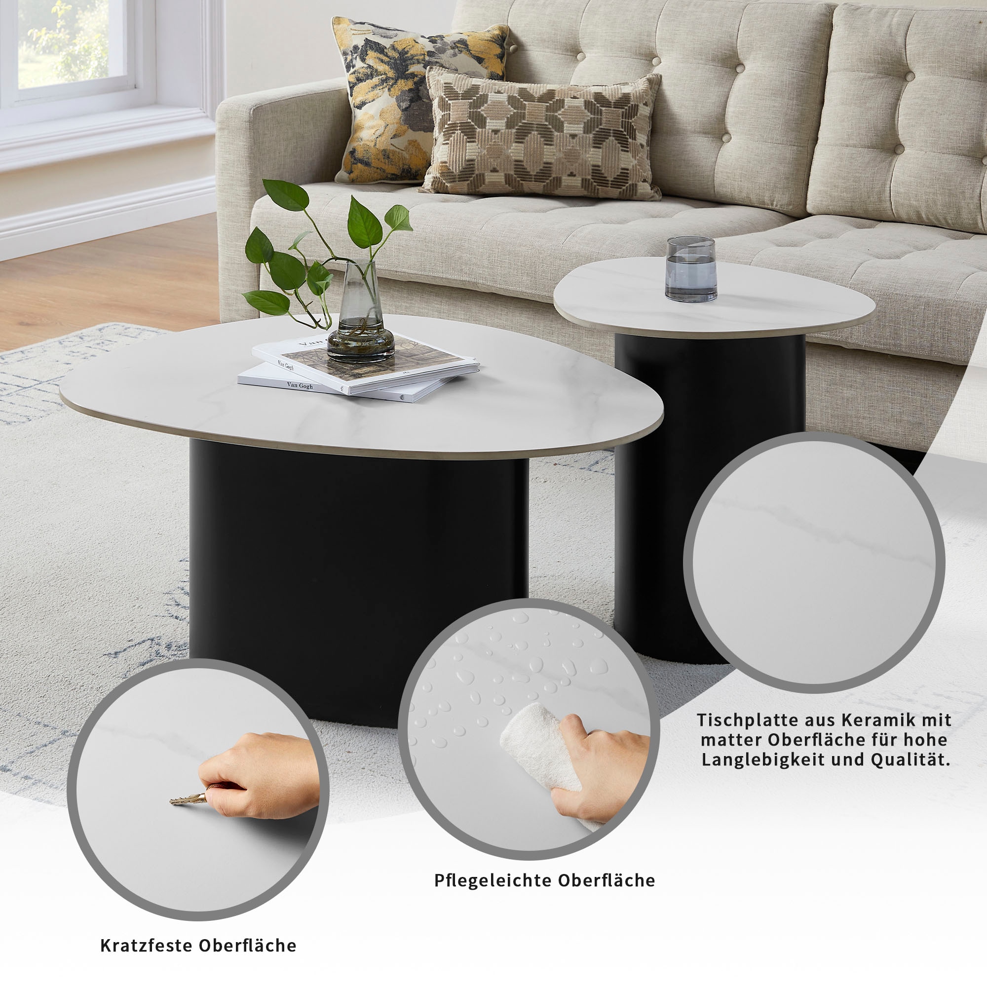GOODproduct Couchtisch »Craco« Set,  2er-Set, in unterschiedlichen Höhen, ideal als Ablagefläche