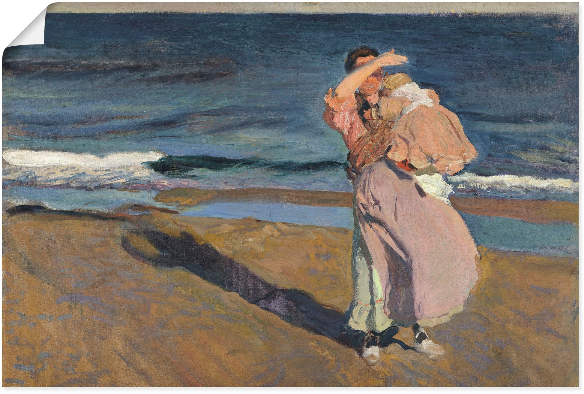 Image of Artland Wandbild »Fischerin mit Kind, Valencia. 1908«, Gruppen & Familien, (1 St.), in vielen Grössen & Produktarten - Alubild / Outdoorbild für den Aussenbereich, Leinwandbild, Poster, Wandaufkleber / Wandtattoo auch für Badezimmer geeignet bei Ackermann