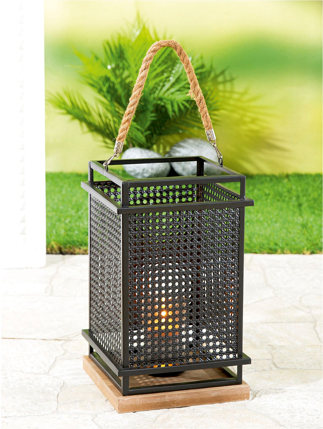 Casablanca by Gilde Photophore »Kerzenhalter Metall Geflecht« 1-flammig, aus Metall und Glas, Höhe ca. 40 cm