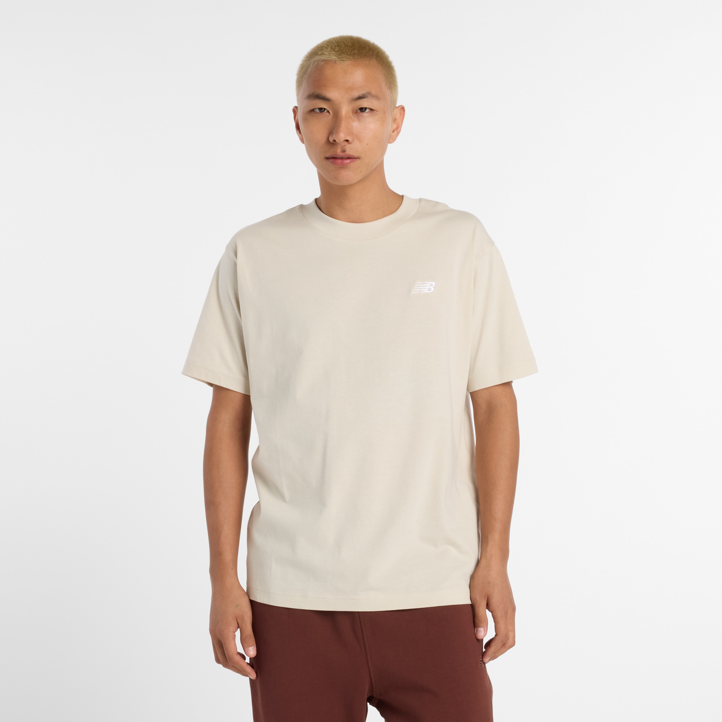 Image of New Balance T-Shirt "SPORT ESSENTIALS COTTON T-SHIRT" entspannte Passform, Kurzarm, aus Baumwolle, Rundhalsausschnitt