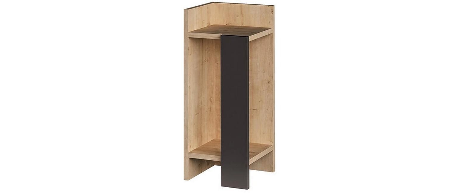 Image of WOODY FASHION Nachttisch "Elos Links 25 x 60 x 27 cm, Anthrazit/Nature"