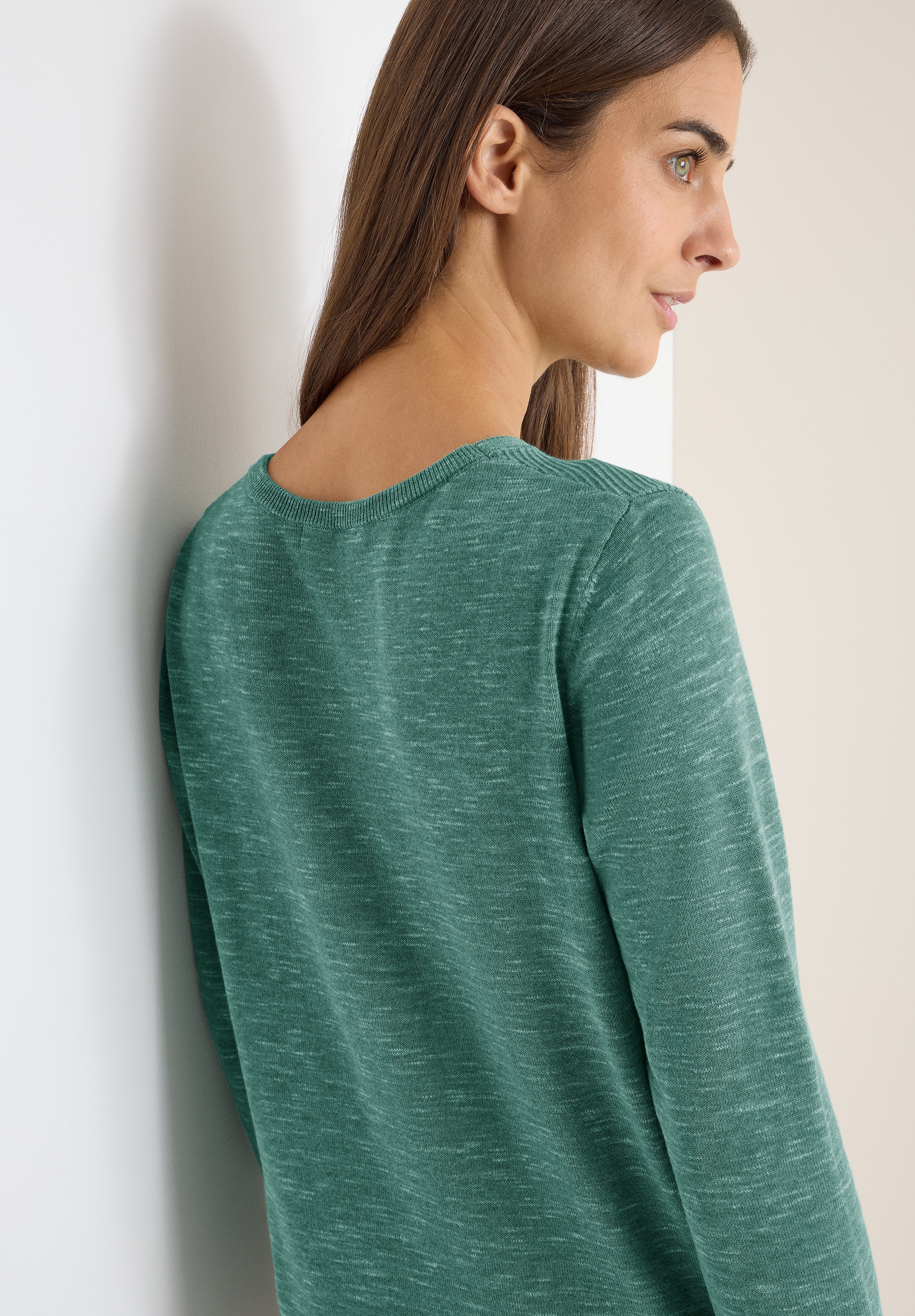 Cecil Pull à col rond mit Struktur