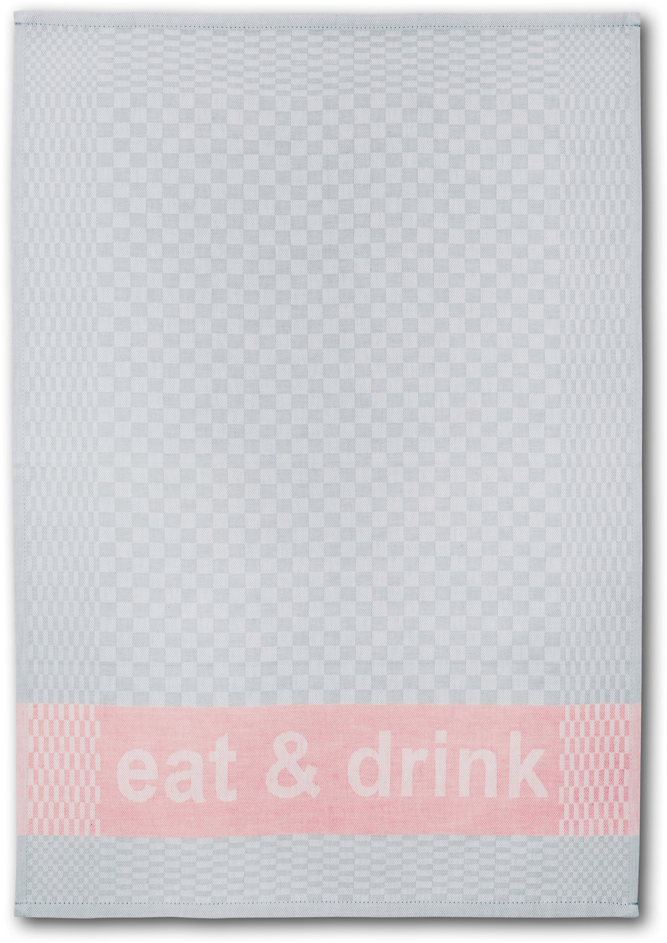 Dyckhoff Geschirrtuch »Eat & Drink, Masse je Tuch ca. 50x70 cm«, (Set, 6 tlg.), mit drei verschiedenen Motiven