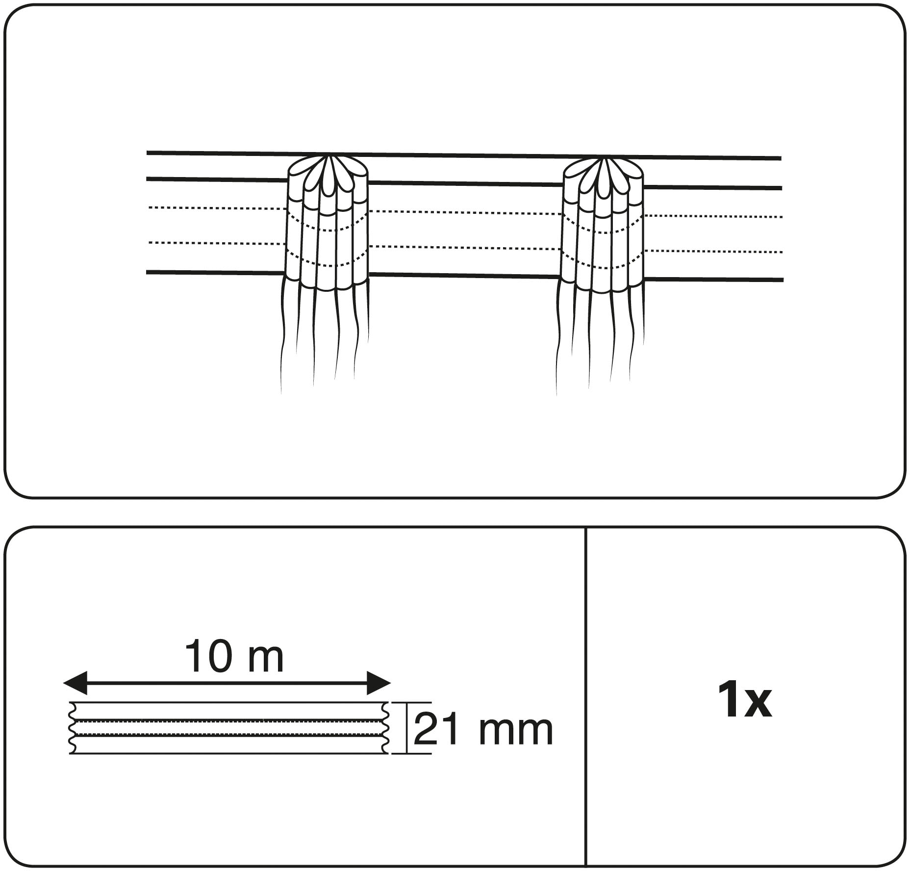 GARDINIA Faltenband »1000«, (1 St.), Zubehör Vorhangschiene Kunststoff