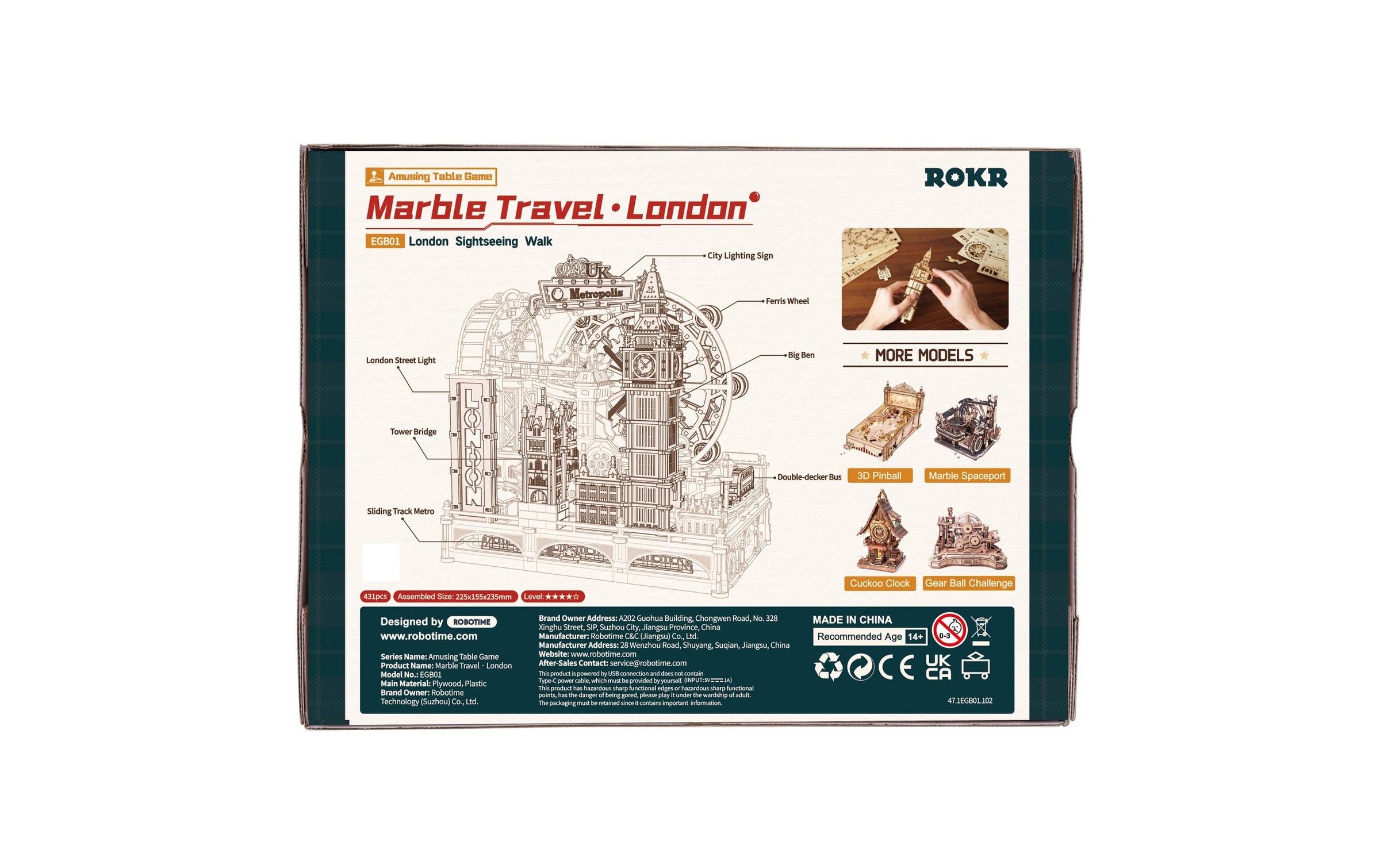   Kit de modèles réduits »RoboTime London Sightseeing Walk«