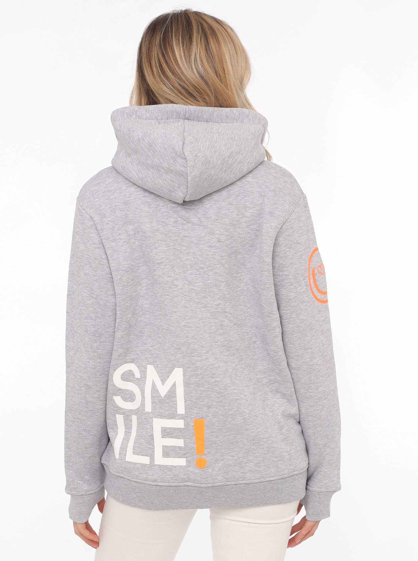 Zwillingsherz Hoodie »"Alissa"«, Langarm, Kapuze, Neon-Details, Kordelzug, Frontprint, Kängurutasche