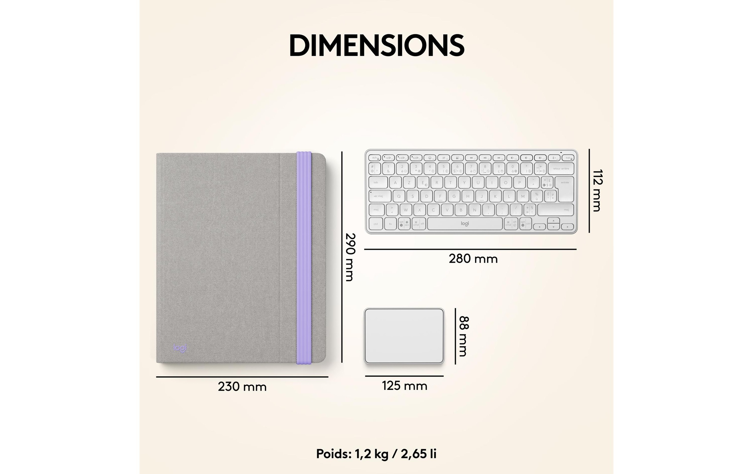 Logitech Clavier de tablette »Cover Casa Pop-Up Desk« ()