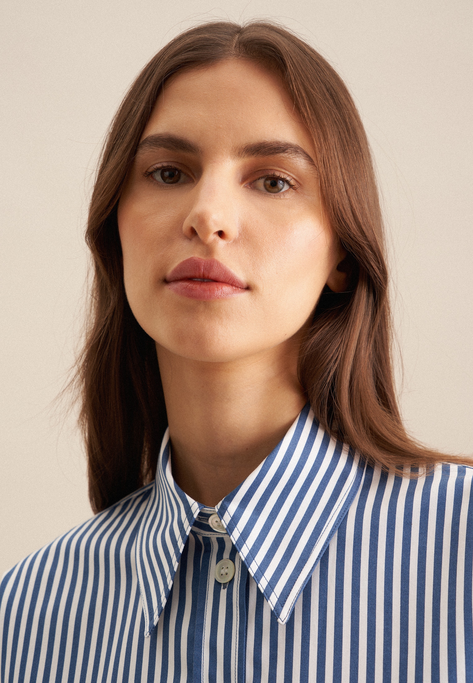 seidensticker Longbluse »Schwarze Rose« Langarm Kragen Streifen