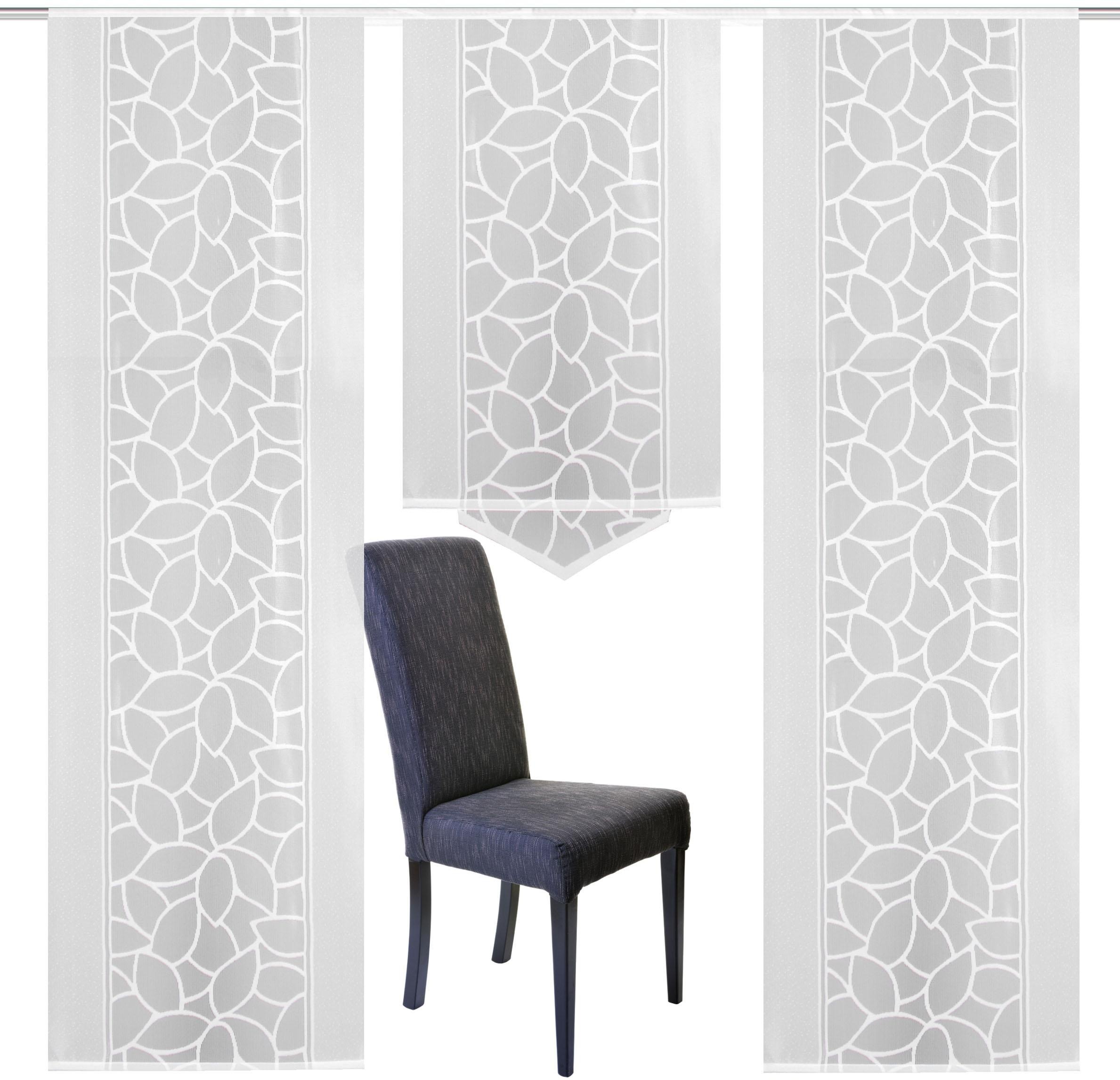 HOME WOHNIDEEN Schiebegardine »JENNA«, (3 St.), Schiebevorhang Jacquard Set