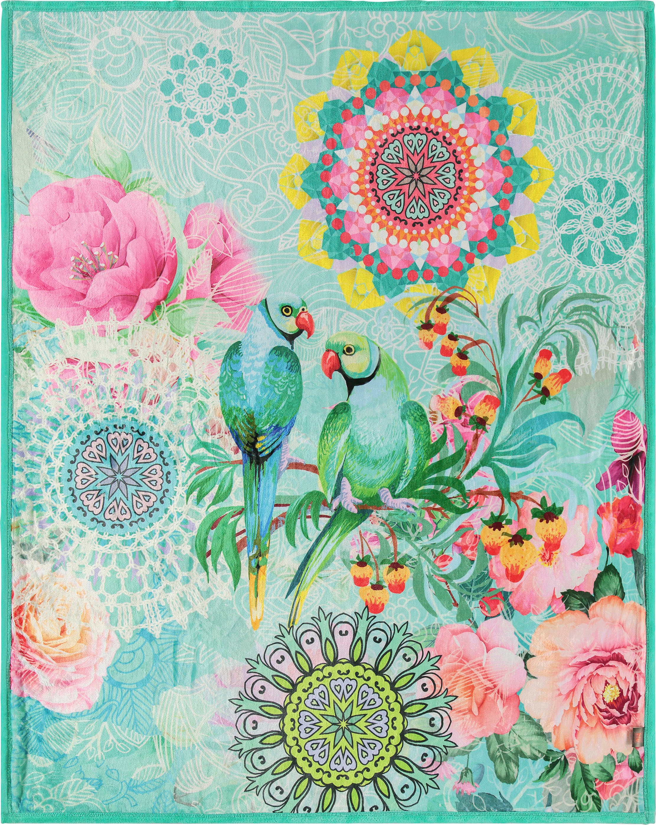 Image of hip Plaid »Cilou«, mit Mandalas und Papageien, Kuscheldecke bei Ackermann Versand Schweiz