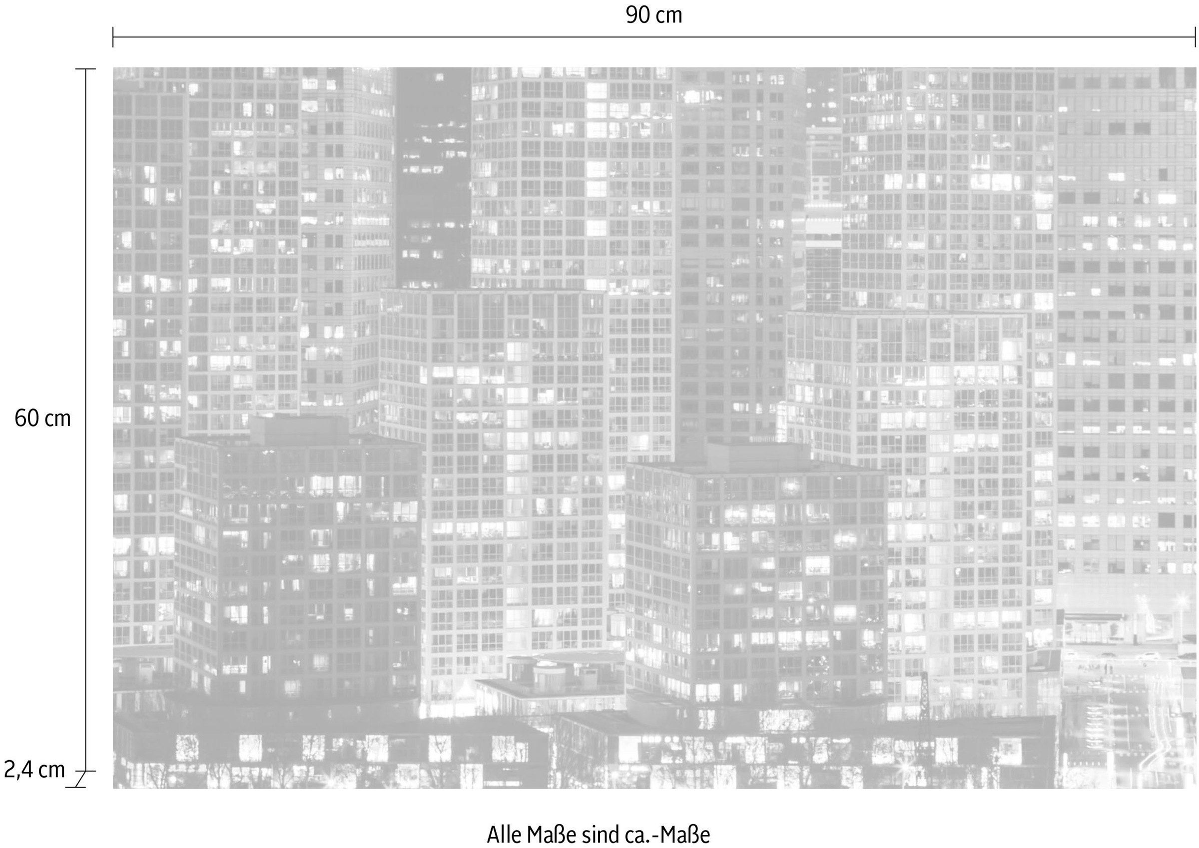 queence Acrylglasbild »Hochhäuser«