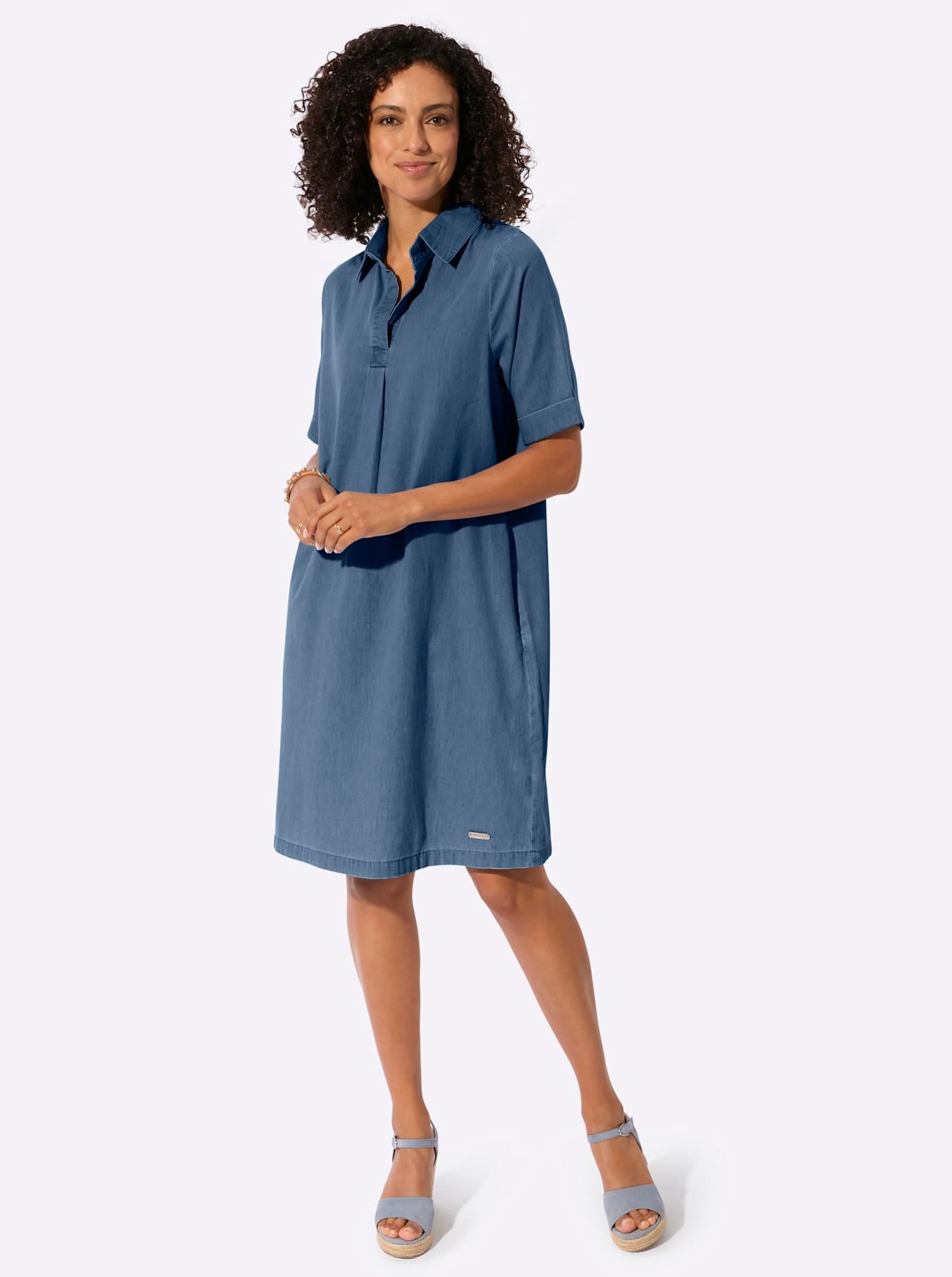 Image of Casual Looks Jeanskleid "Jeans-Kleid" Nahttasche