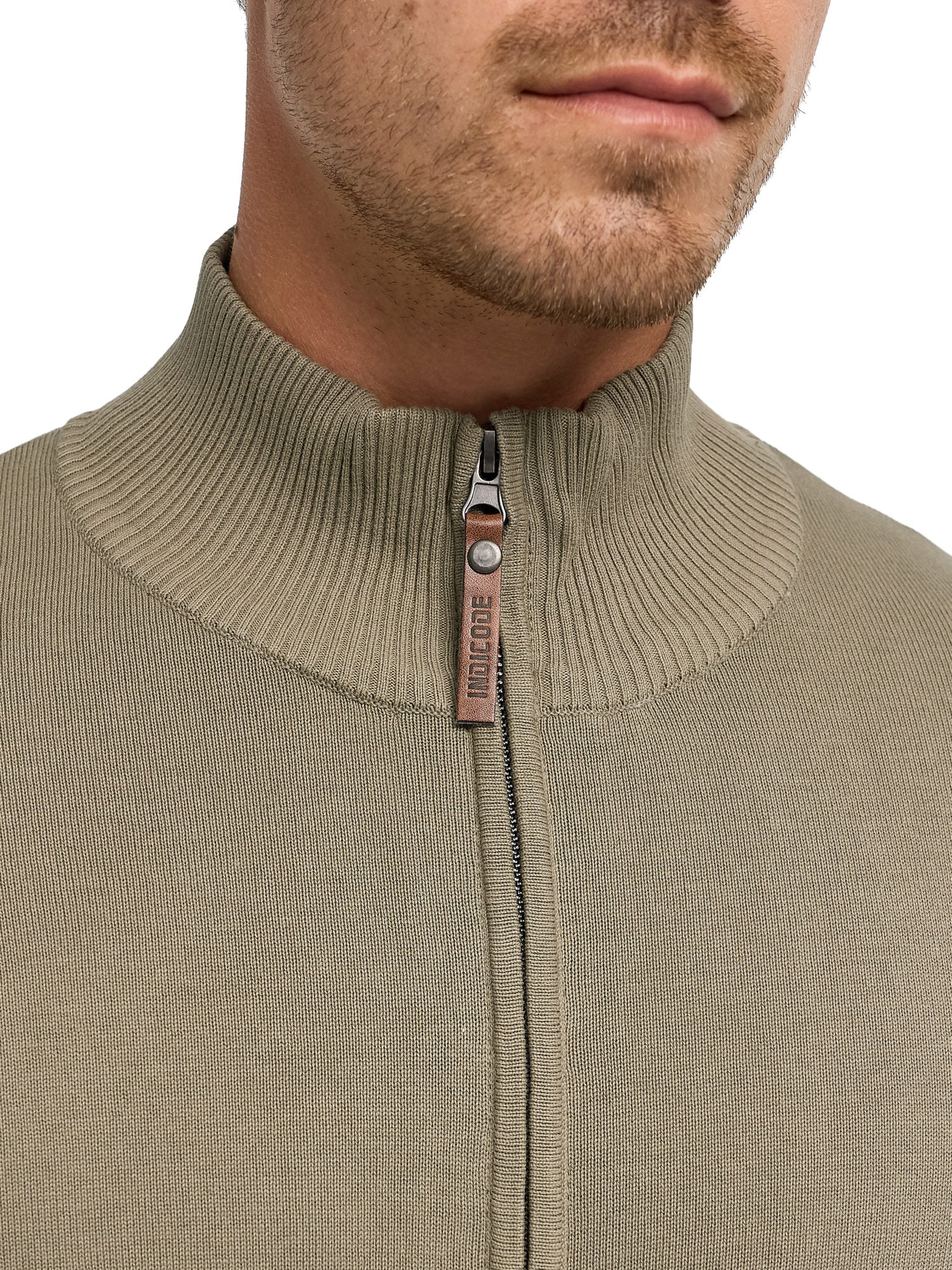 Indicode Veste en tricot »INArkmill cardigan« coton, coupe régulière