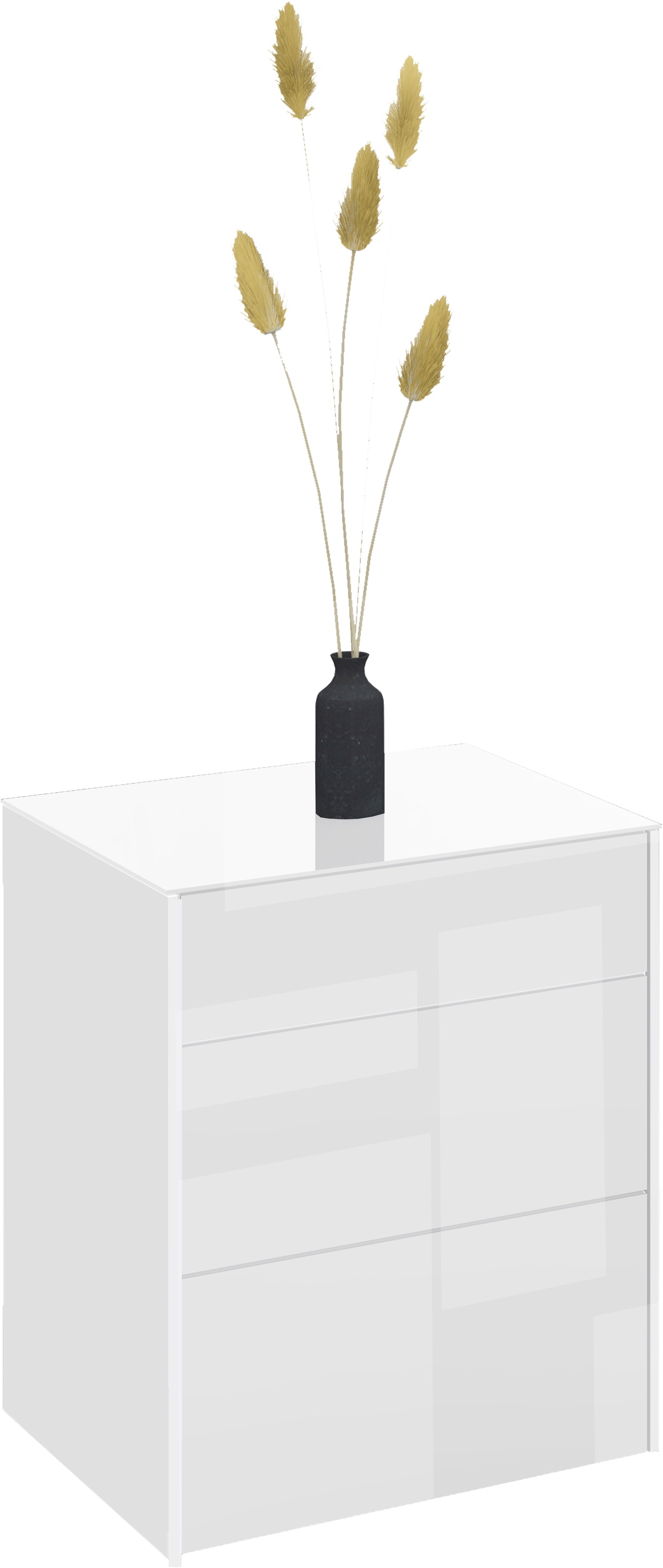Mäusbacher Kommode Kommode BHT 52/63/42 cm, Push to open, Front+Oberplatte=Glas