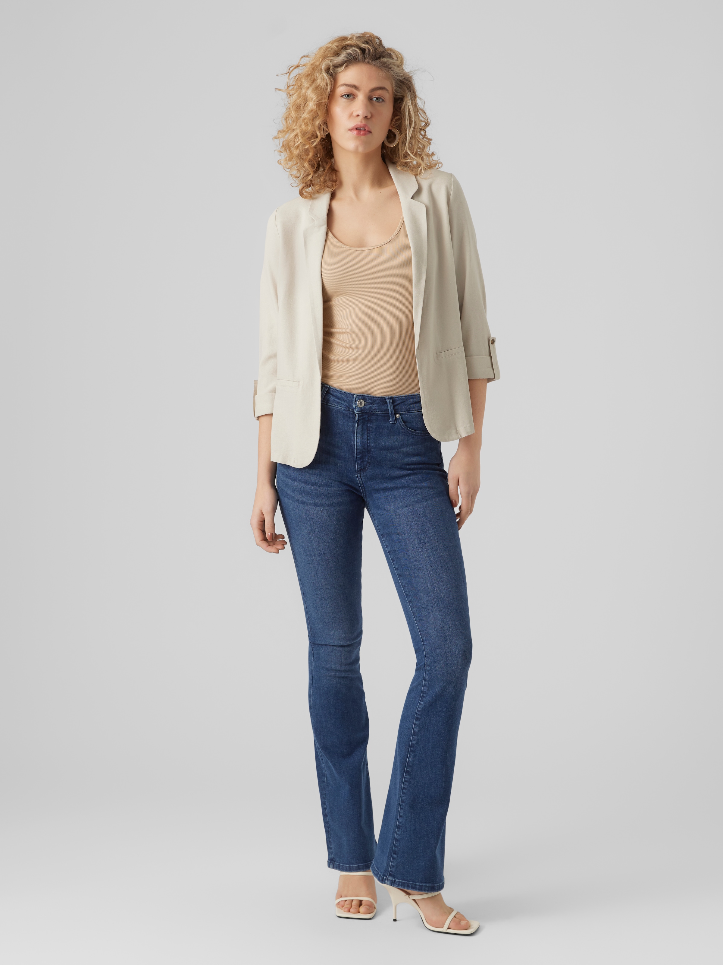 Vero Moda Kurzblazer »VMJESMILO 3/4 LOOSE BLAZER WVN NOOS« mit Leinen