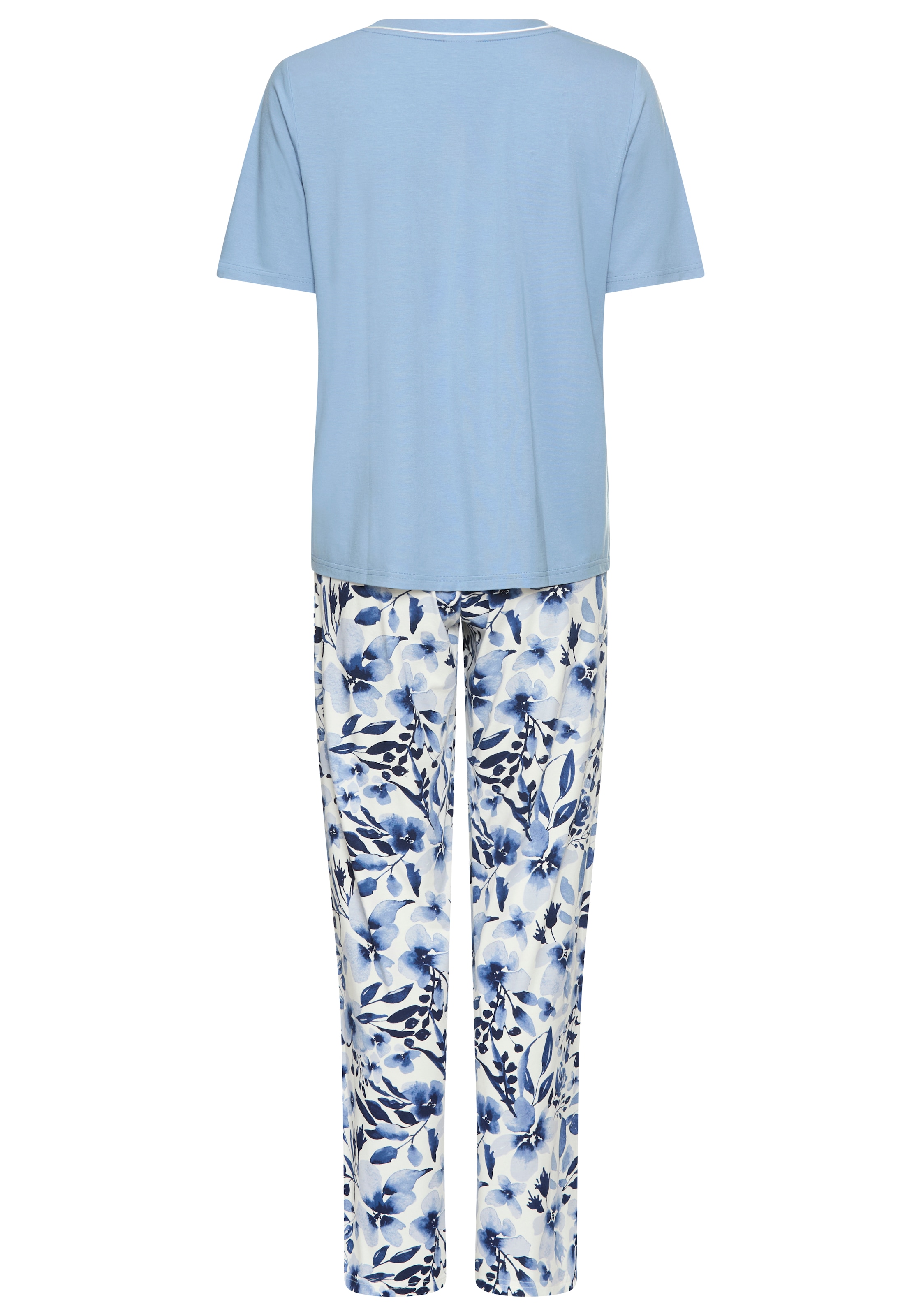 LASCANA Pyjama Set, 2 mit bedruckter Hose