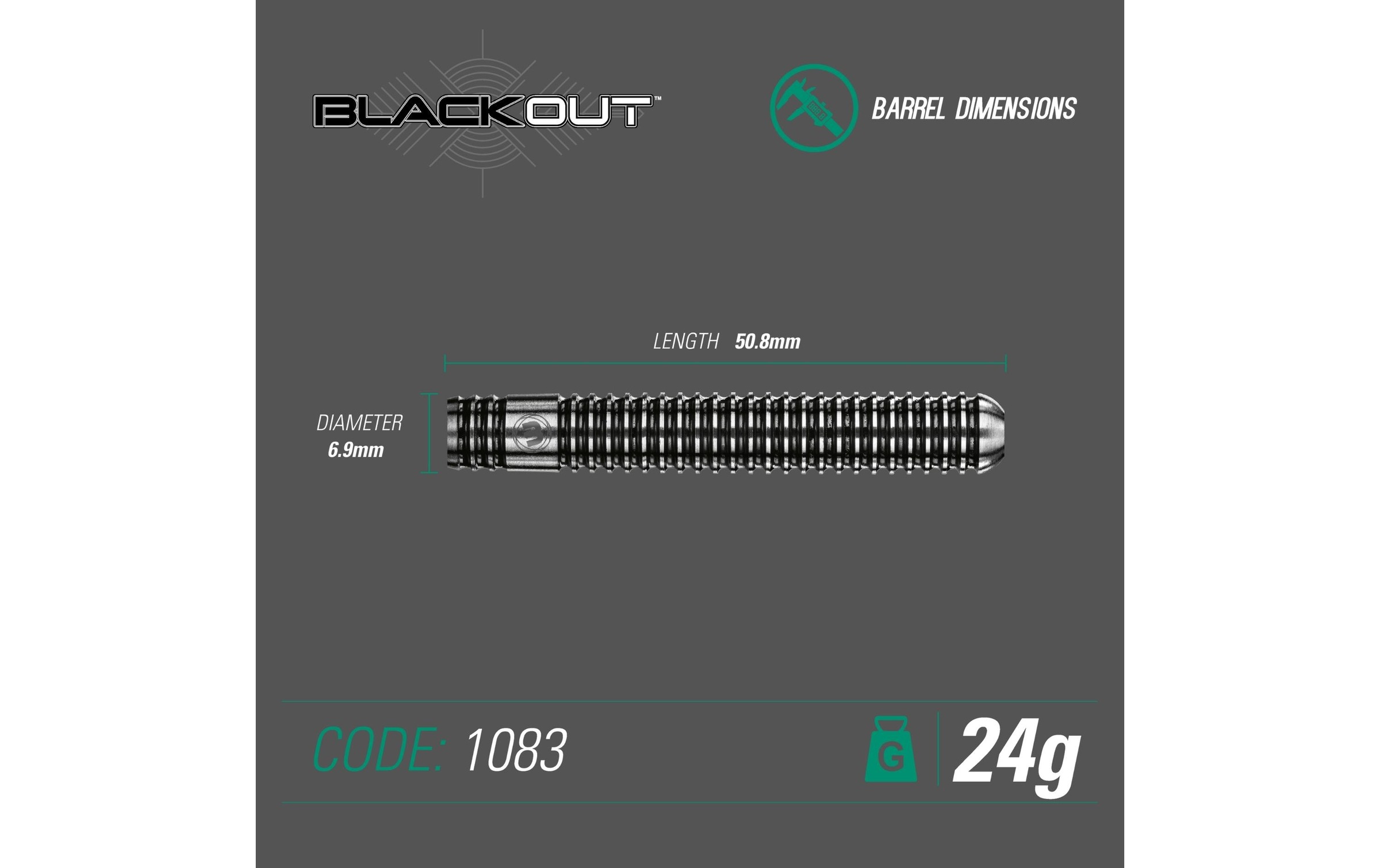 Winmau Dartpfeil »Steeldart Blackout 3 Stück«, (3 St.)