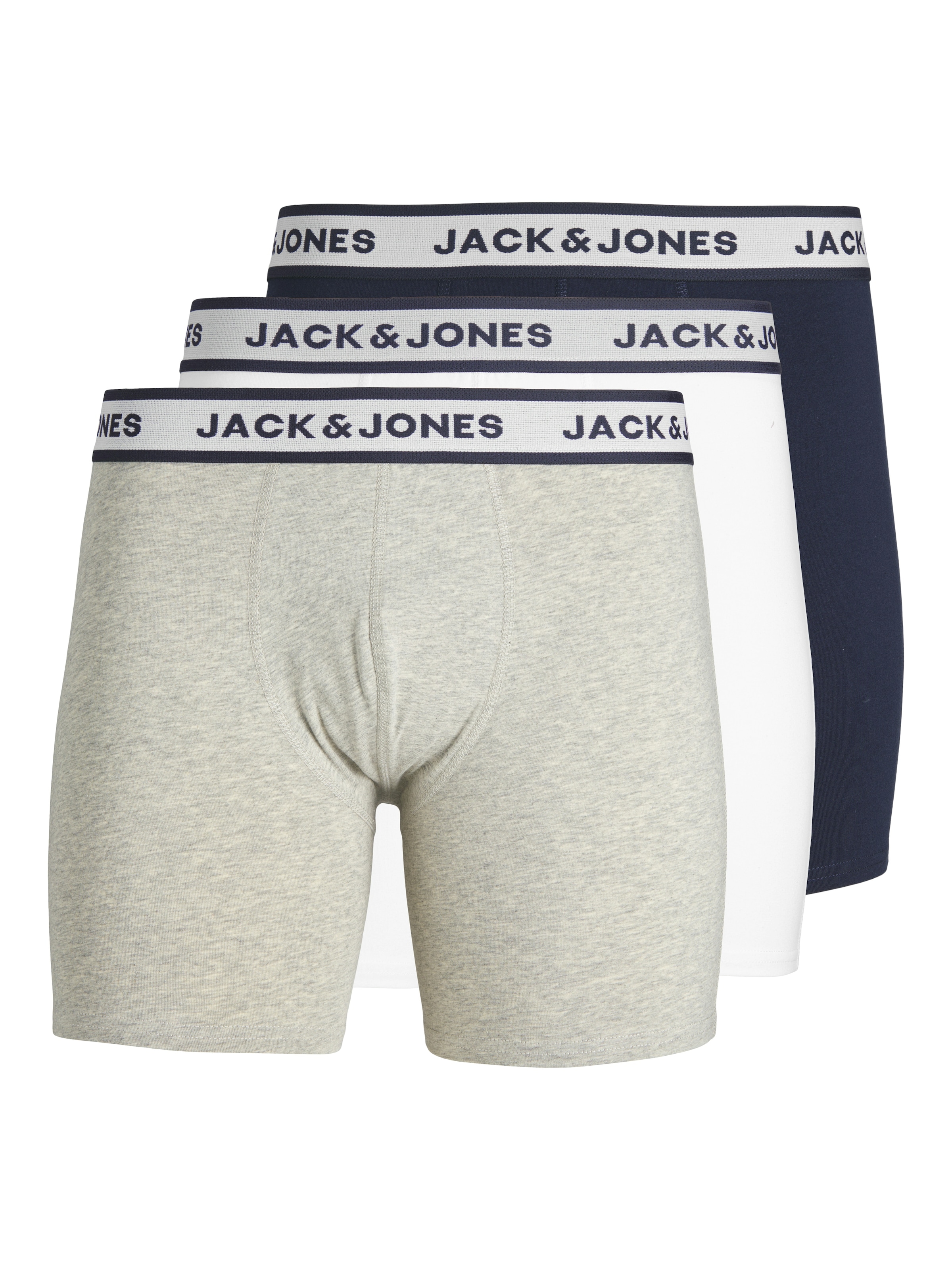 Image of Jack & Jones Boxershorts "JACSOLID BOXER BRIEFS 3 PACK NOOS" Packung, 3 Stk.