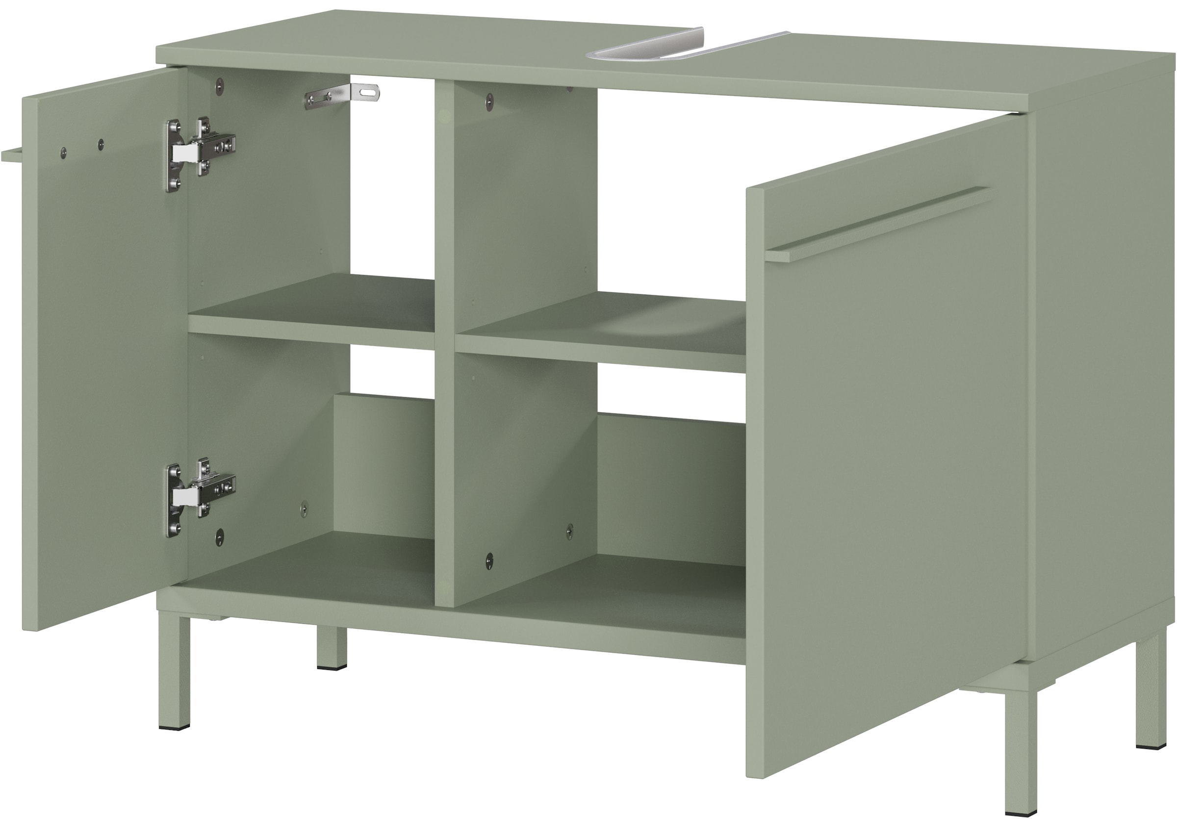 GERMANIA Armoire sous lavabo »Waschbeckenunterschrank« 1 cuis tlg. meuble sous-lavabo avec découpe pour siphon