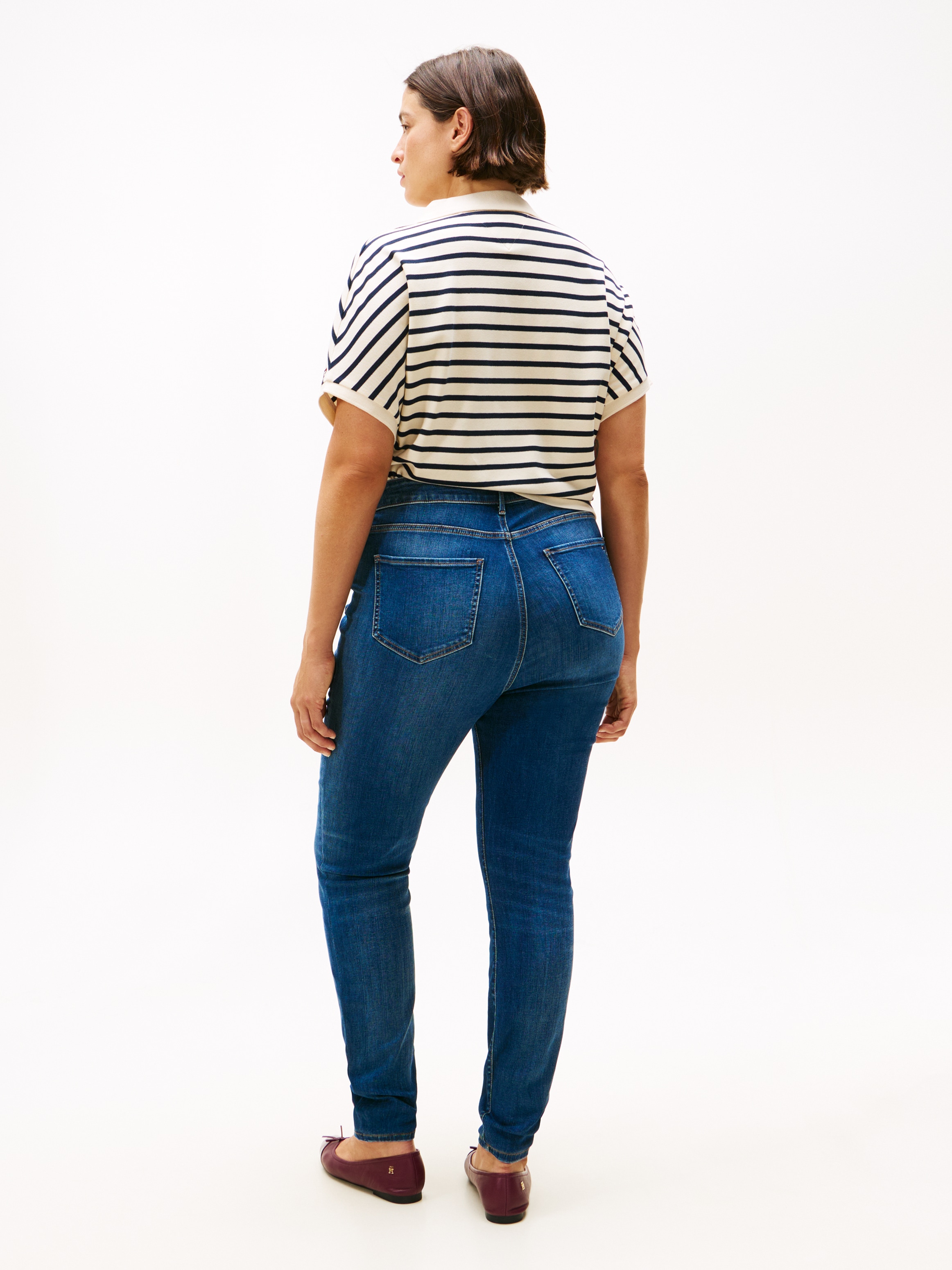 Tommy Hilfiger Curve Skinny-fit-Jeans »CRV DNM BLACK HARLEM U SKINNY HW«, in grossen Grössen