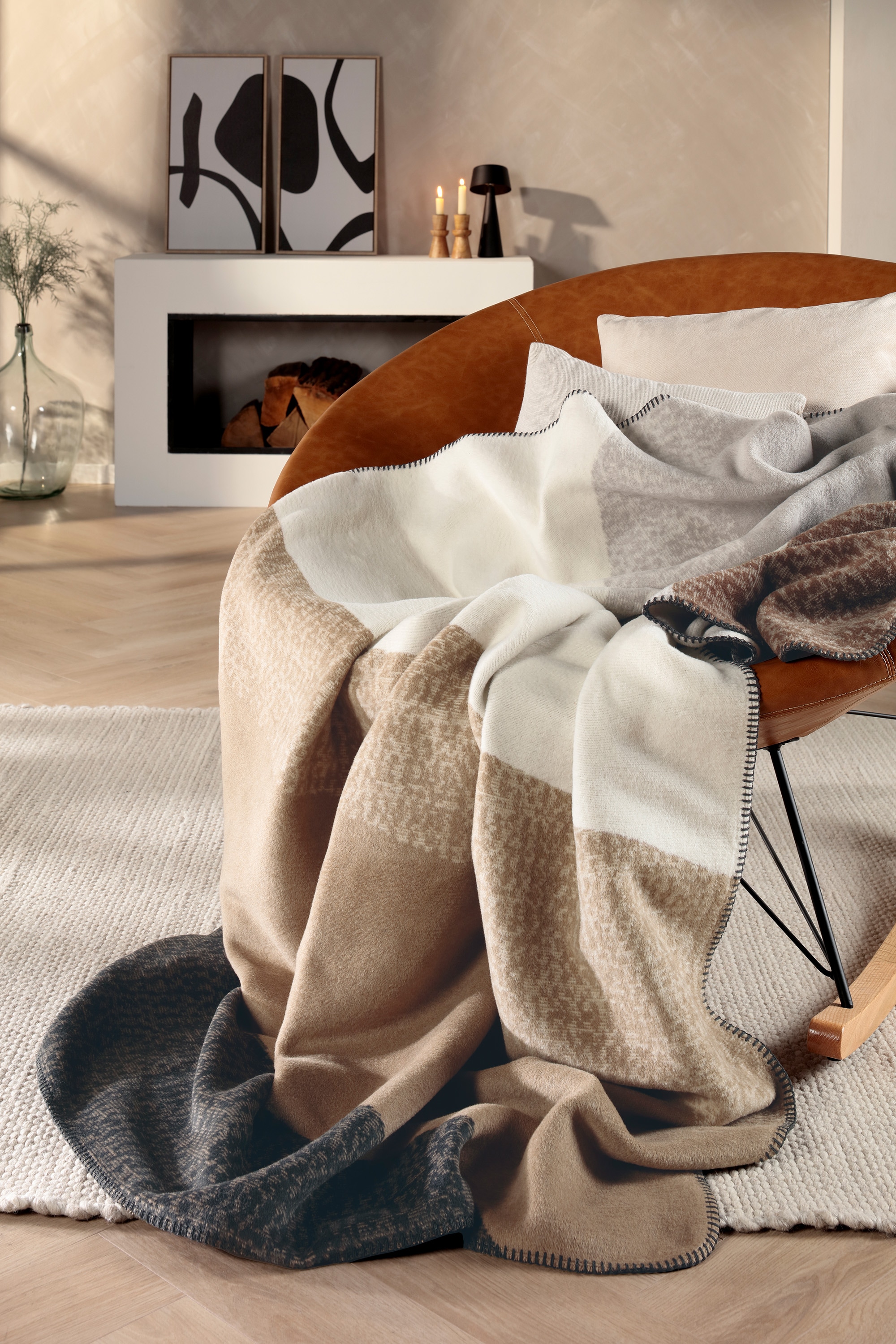 Biederlack Wohndecke »Conture Flow« dezentes Muster in Struktur-Optik