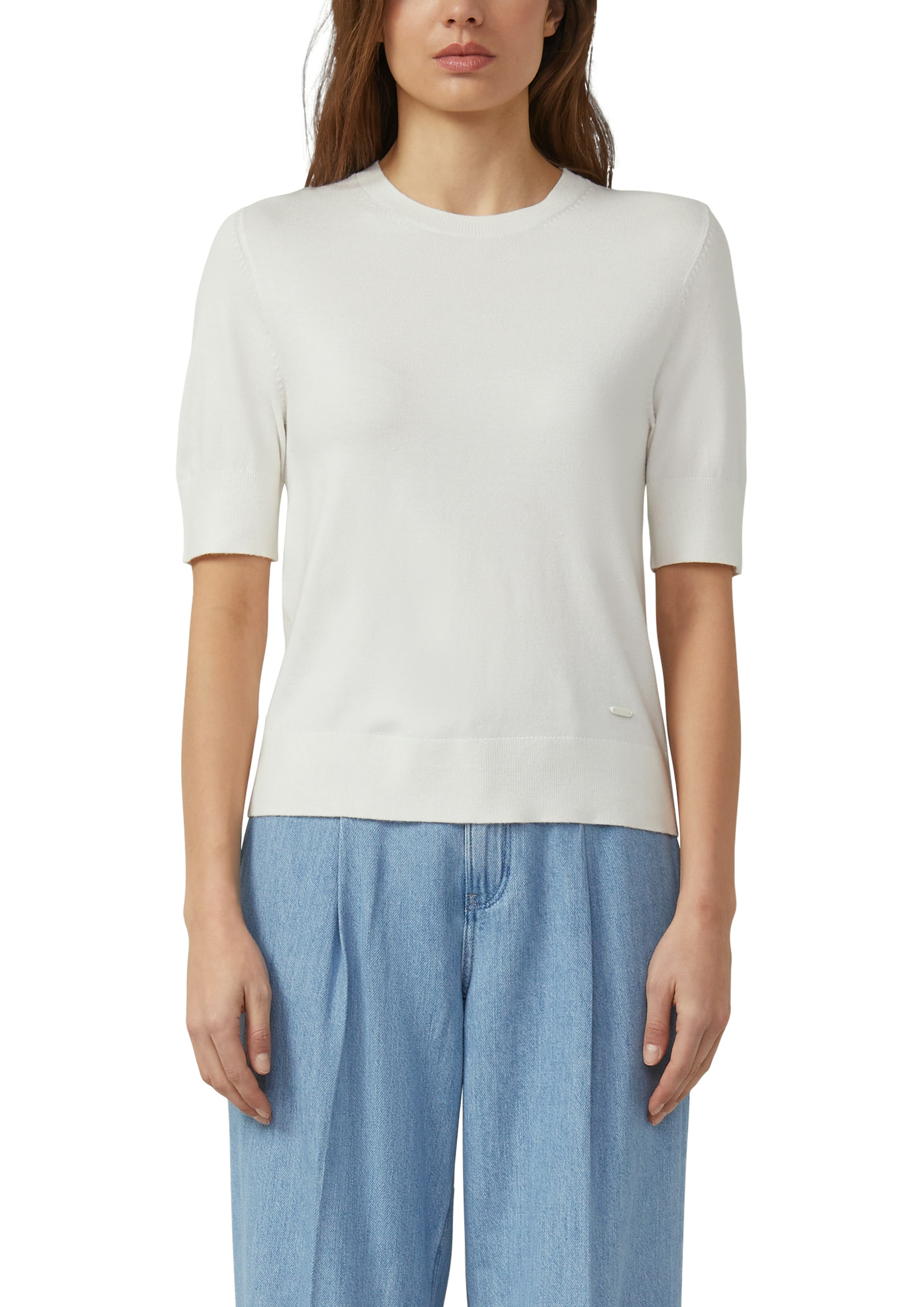 s.Oliver Strickpullover Halbarm-Strick mit Viskose