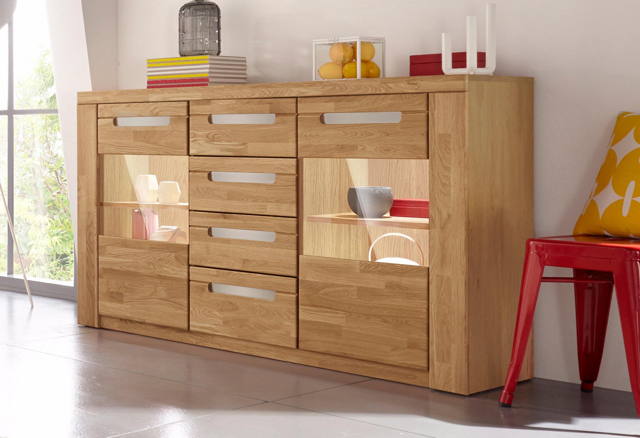 Woltra Sideboard »Kolding«, Breite 140 cm mit 2 Glastüren versandkostenfrei  auf | Vitrinenschränke