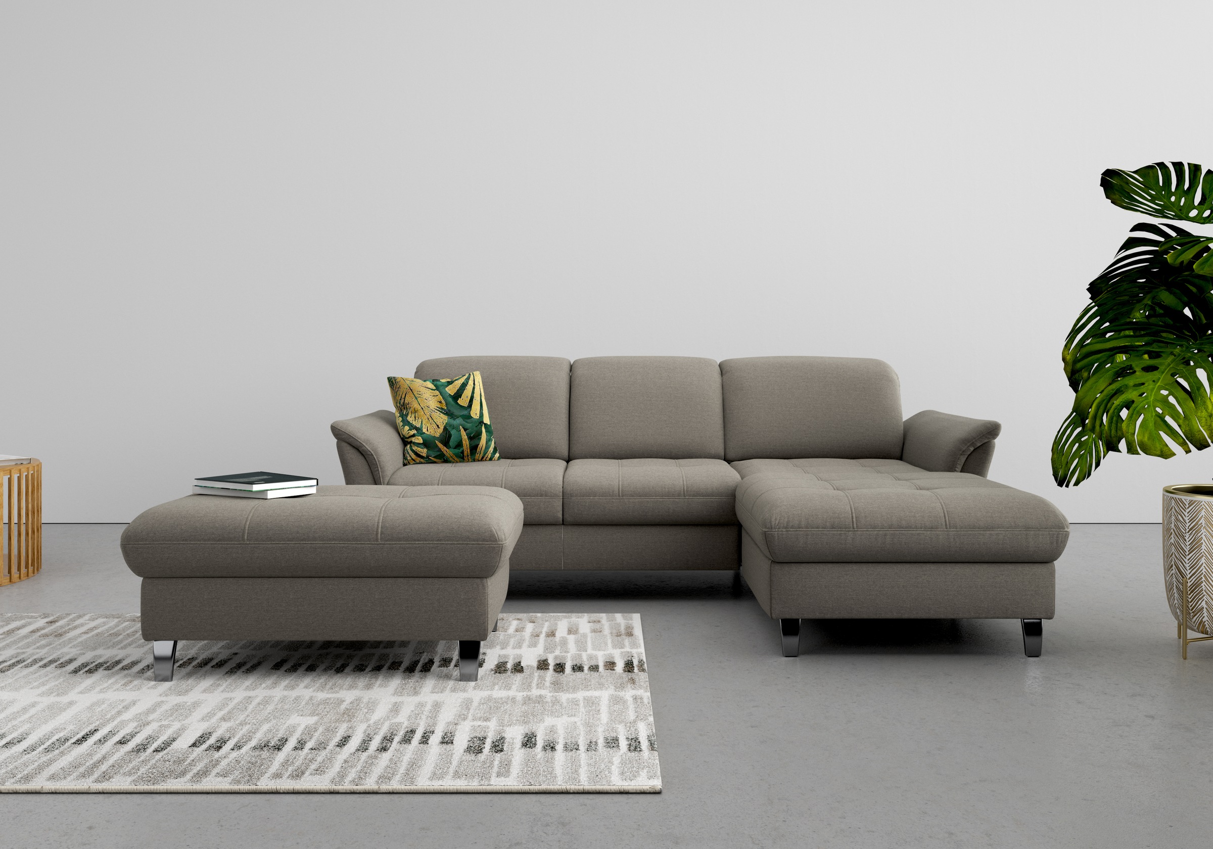 sit&more Ecksofa »Maggiore L-Form«, wahlweise mit Kopfteilverstellung, Bettfunktion und Bettkasten