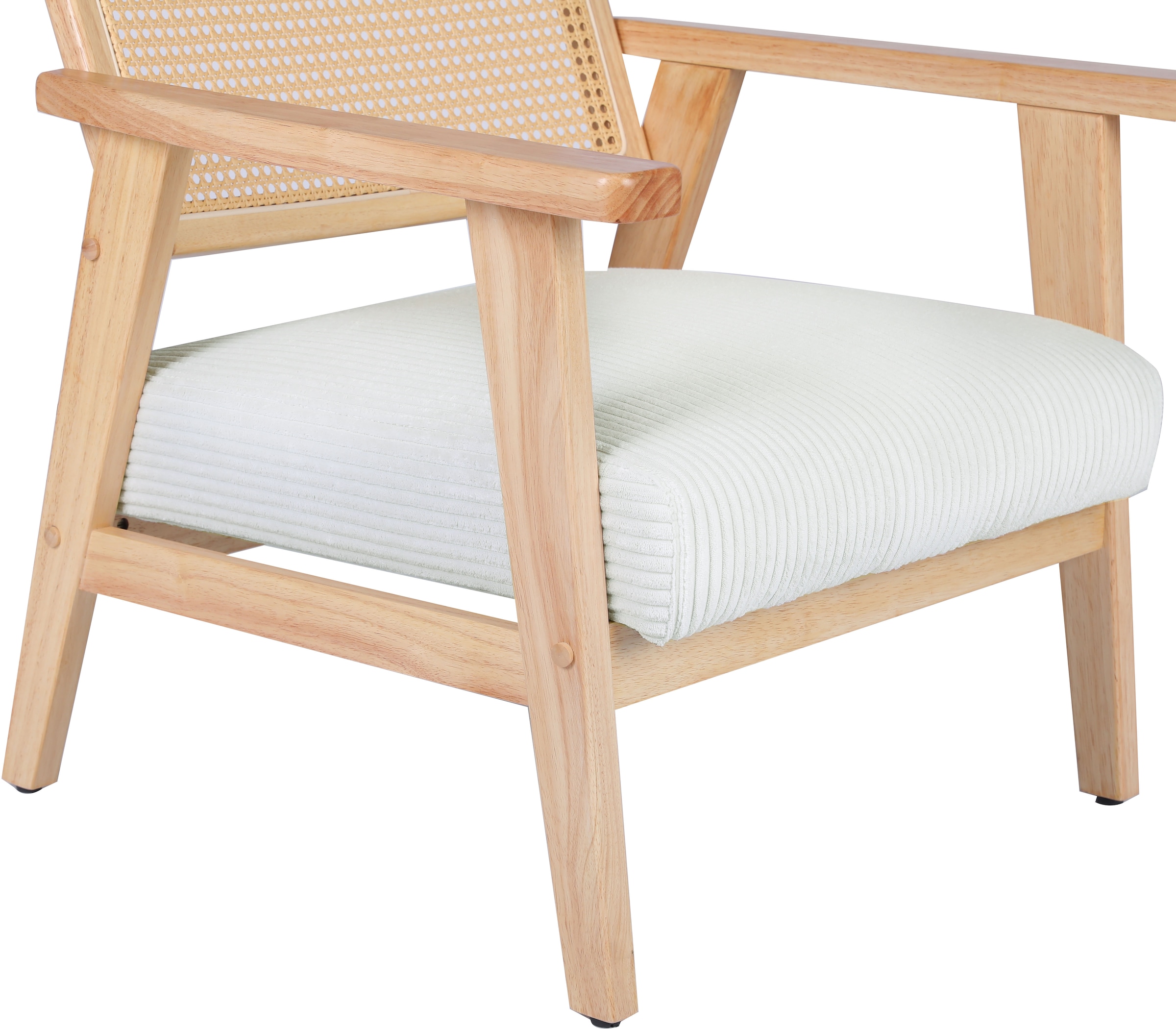 Home affaire Loungesessel »VILLAINE«, Einzelsessel, Rattan-Sessel mit Wiener Geflecht, Cord, Webstoff