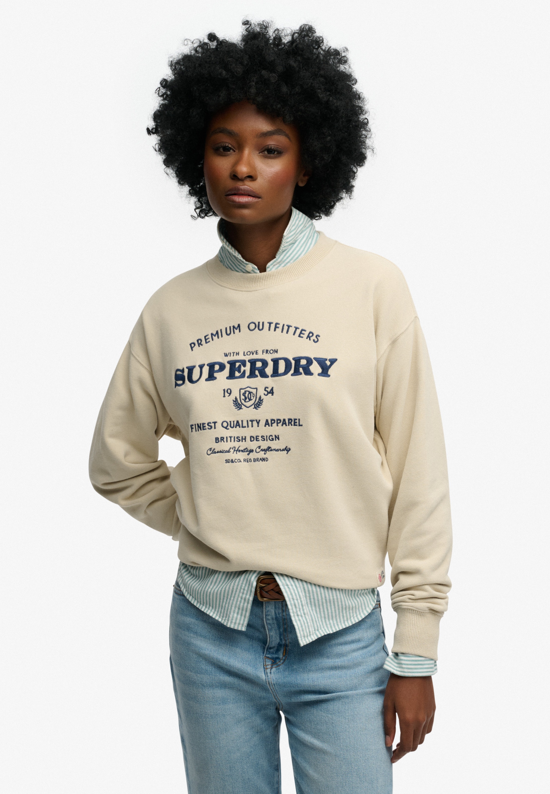 Image of Superdry Sweatshirt "LUXE CASUAL EMB LOOSE CREW"