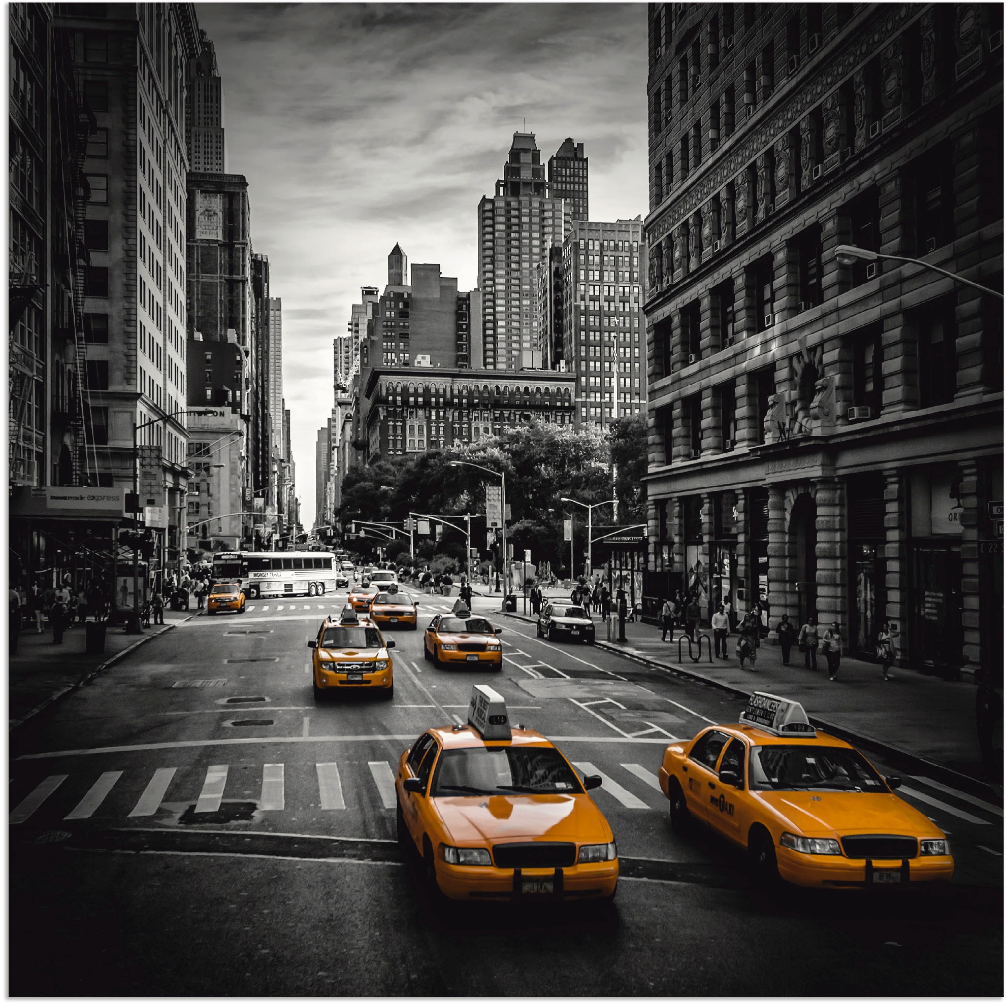 Artland Wandbild »New York City Verkehr 5th Avenue«, Amerika, (1 St.), als Alubild, Outdoorbild, Leinwandbild, Poster, Wandaufkleber