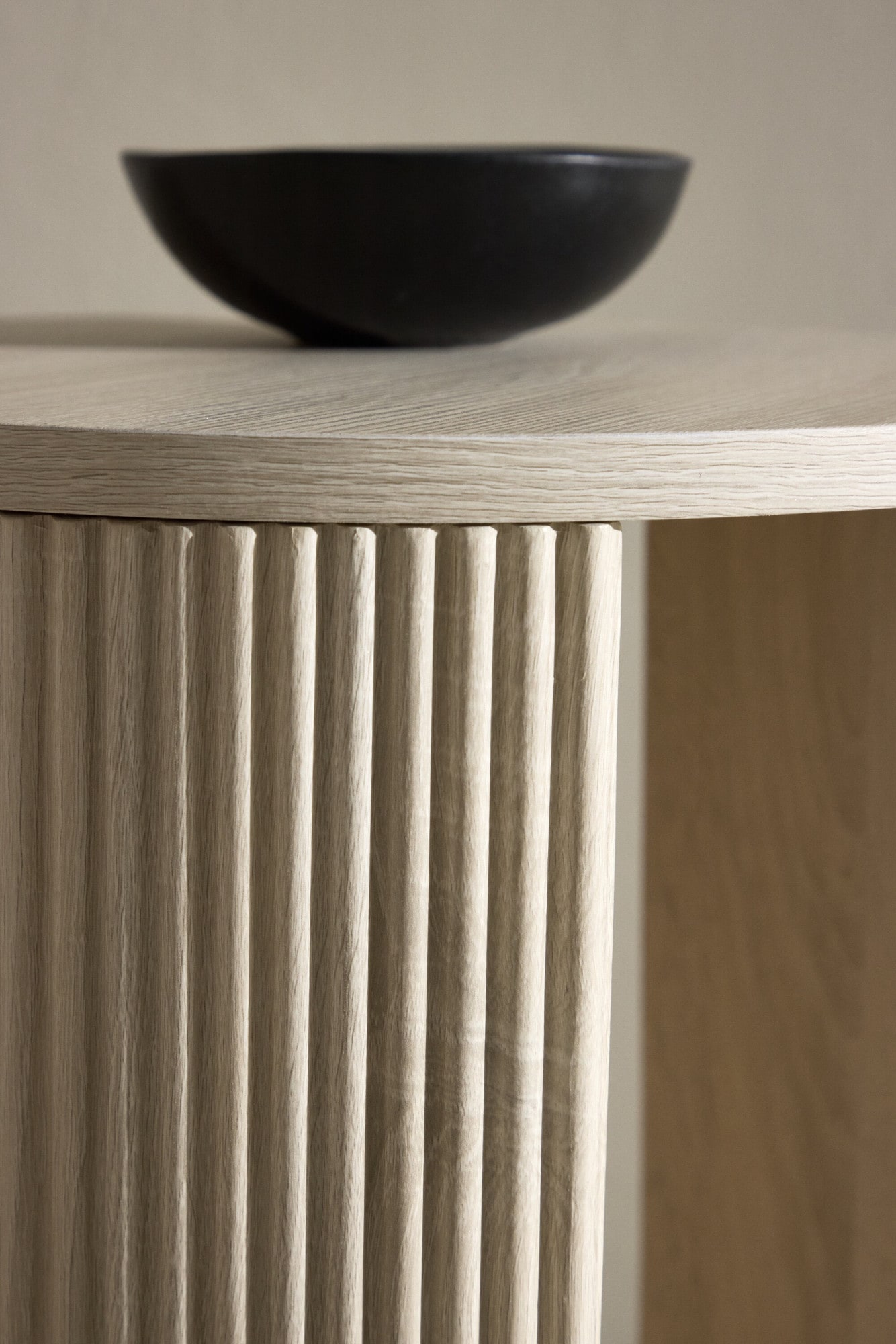 Venture Home Beistelltisch Ablagetisch, MDF, rund, schmal, hoch, dezent, klar