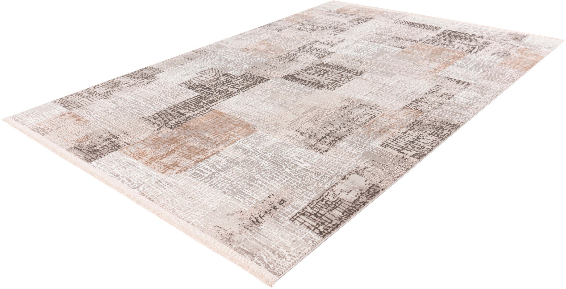 calo-deluxe Teppich »Miran 725« rechteckig 12 mm Höhe Vintage Design, mit Fransen, Wohnzimmer