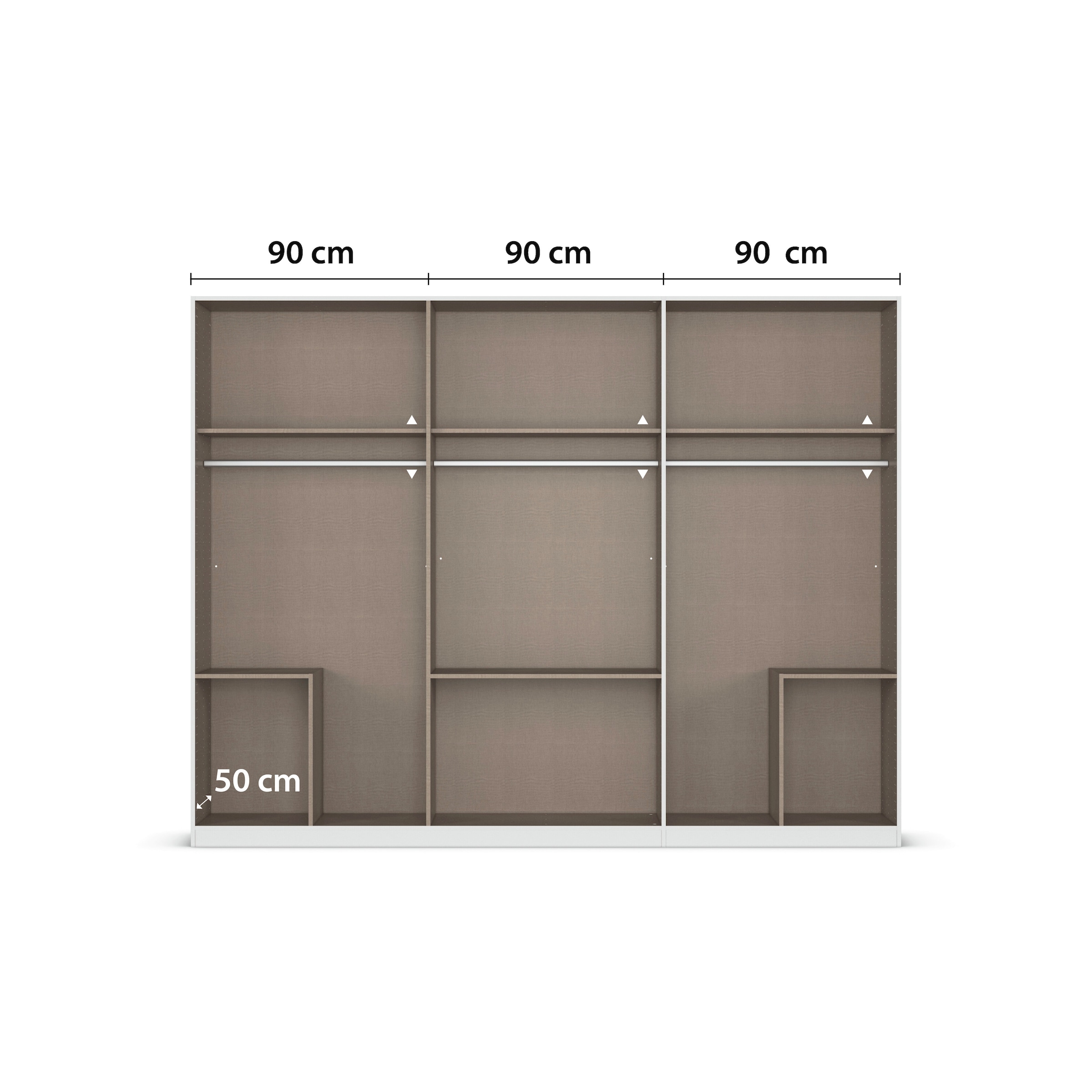 GOODproduct Kleiderschrank »Mehrzweckschrank Schrank Schlafzimmer Garderobe Mietswohnung XEELINA« Mehr Flexibilität durch variable Schubladenanordnung MADE IN GERMANY