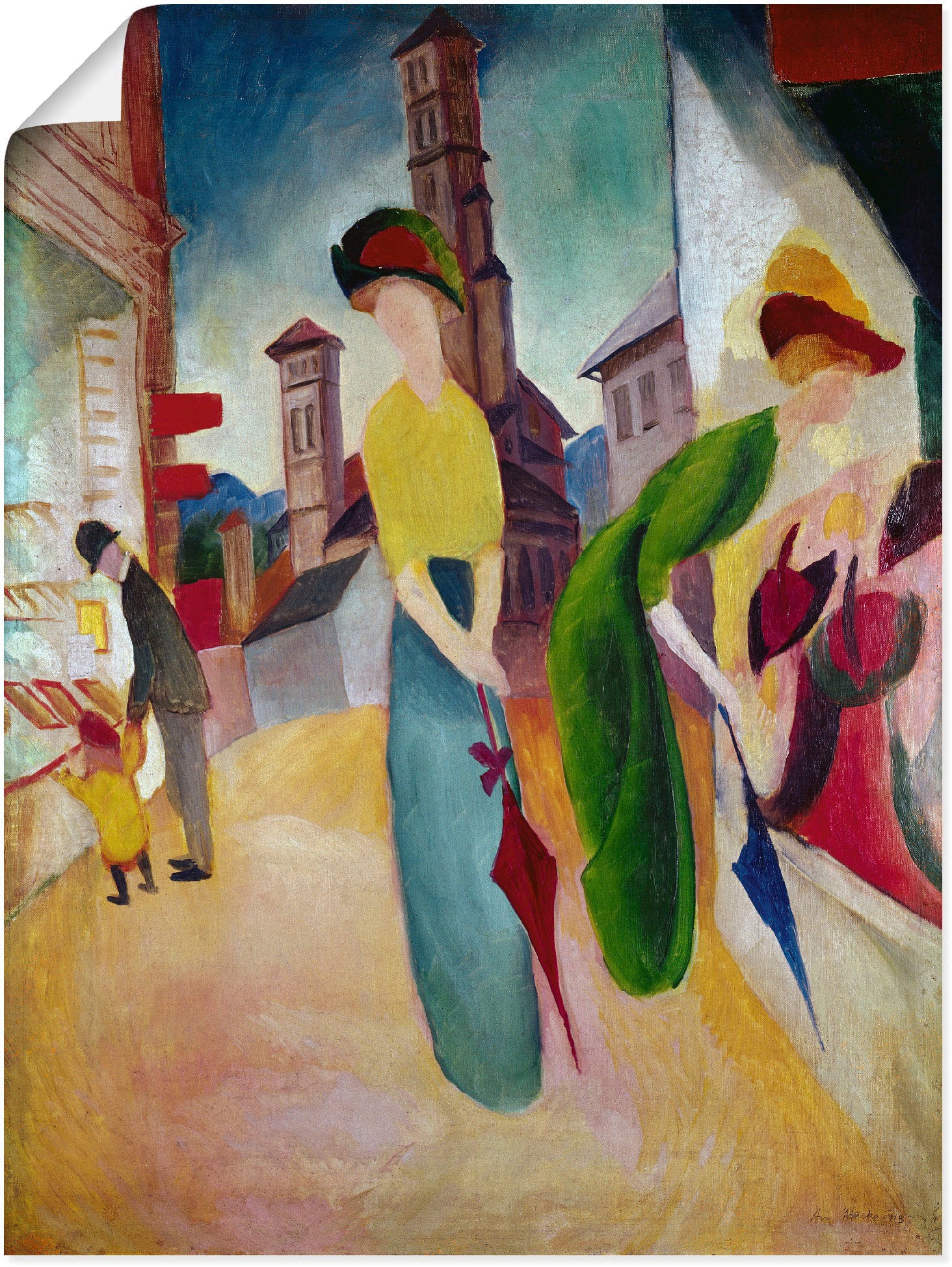 Image of Artland Poster "Vorm Hutladen. 1913" Frau 1 Stk. tlg. ohne Rahmen
