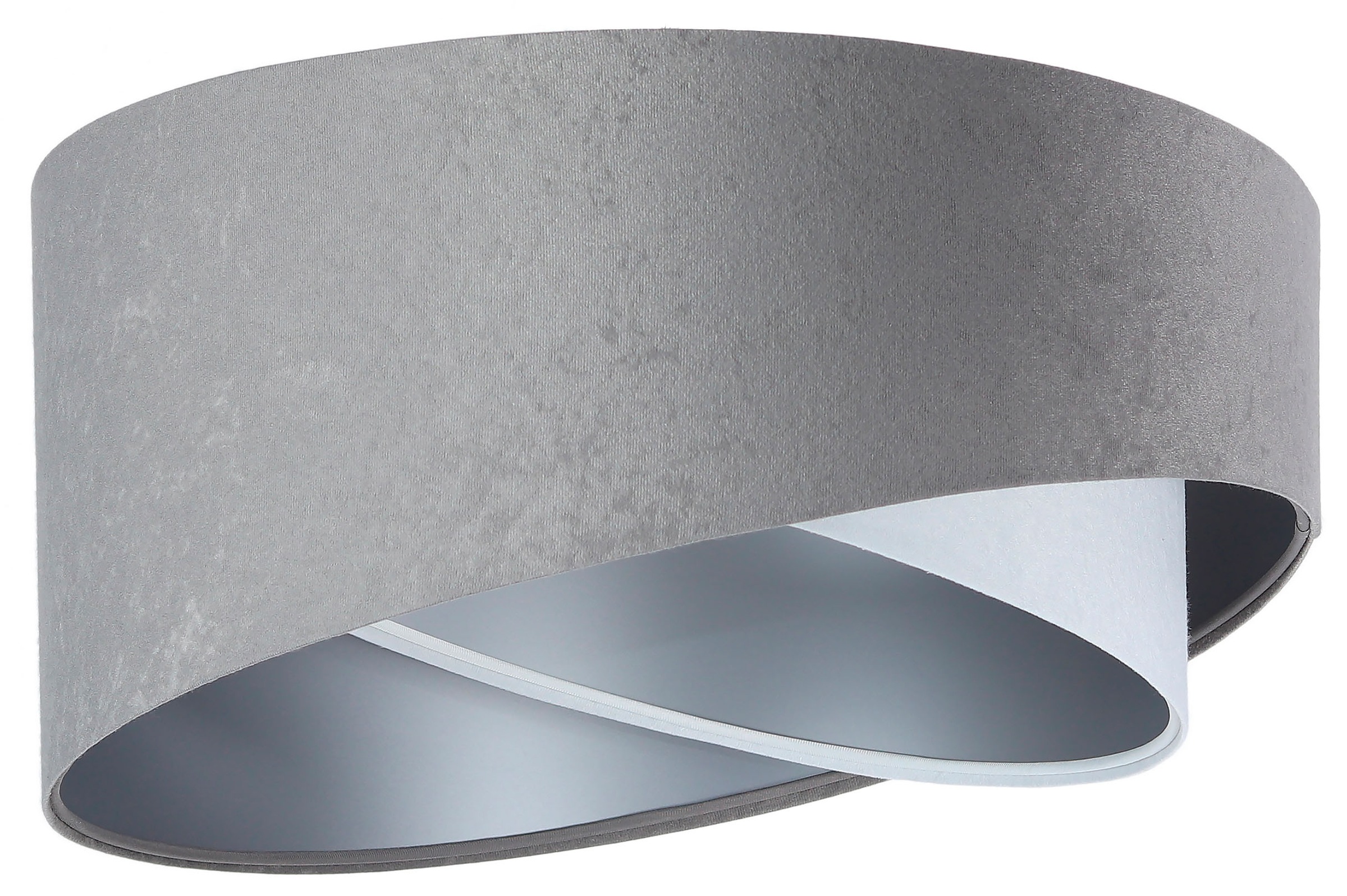 Image of Jens Stolte Leuchten Deckenleuchte »Susanne«, E27, 1 St., grau, Deckenleuchte, 50cm Ø, Stoffdeckenleuchte grau/weiss/silber bei Ackermann Versand Schweiz