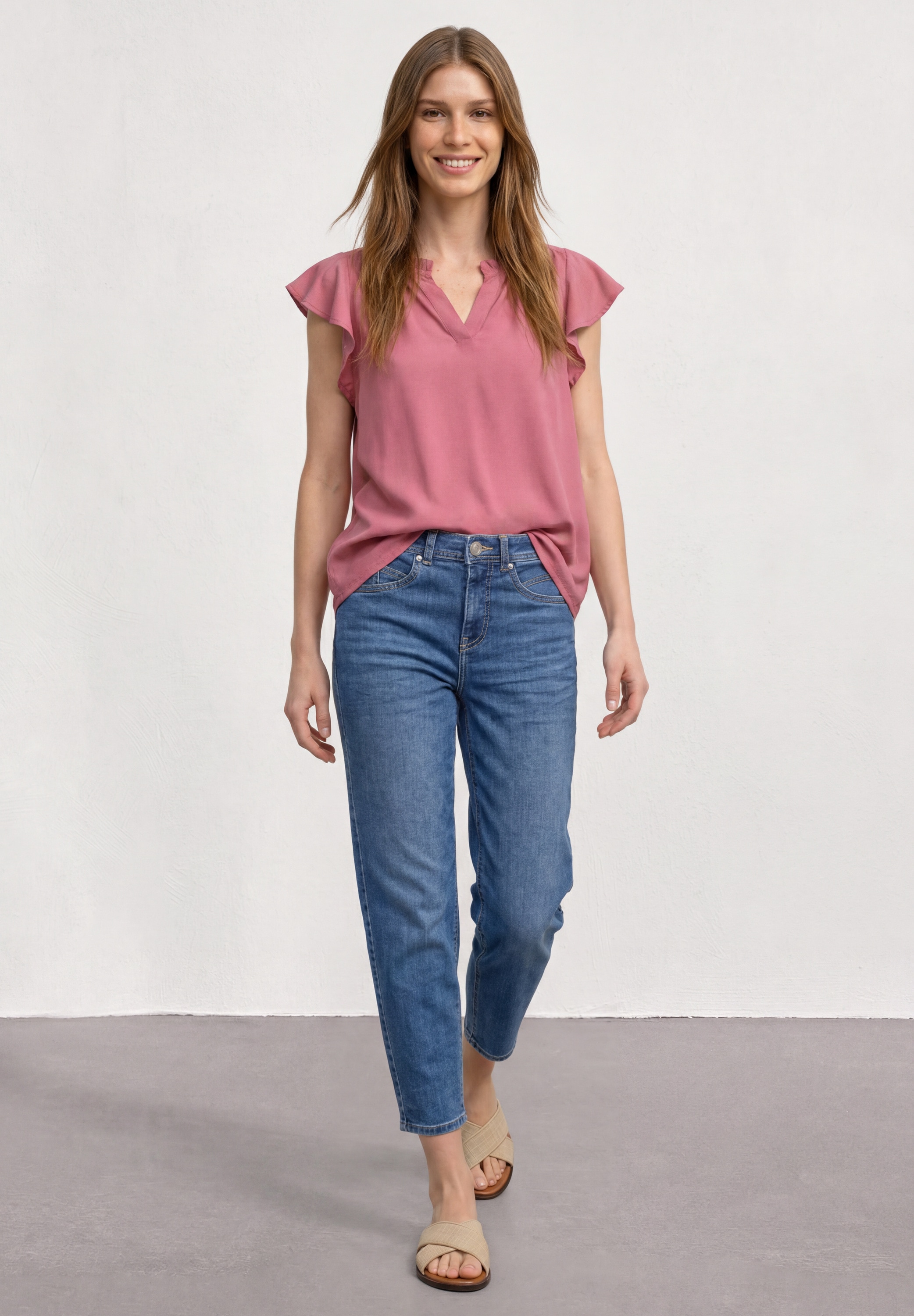 STREET ONE Blouse à manches courtes blouse d'été avec manches à volants