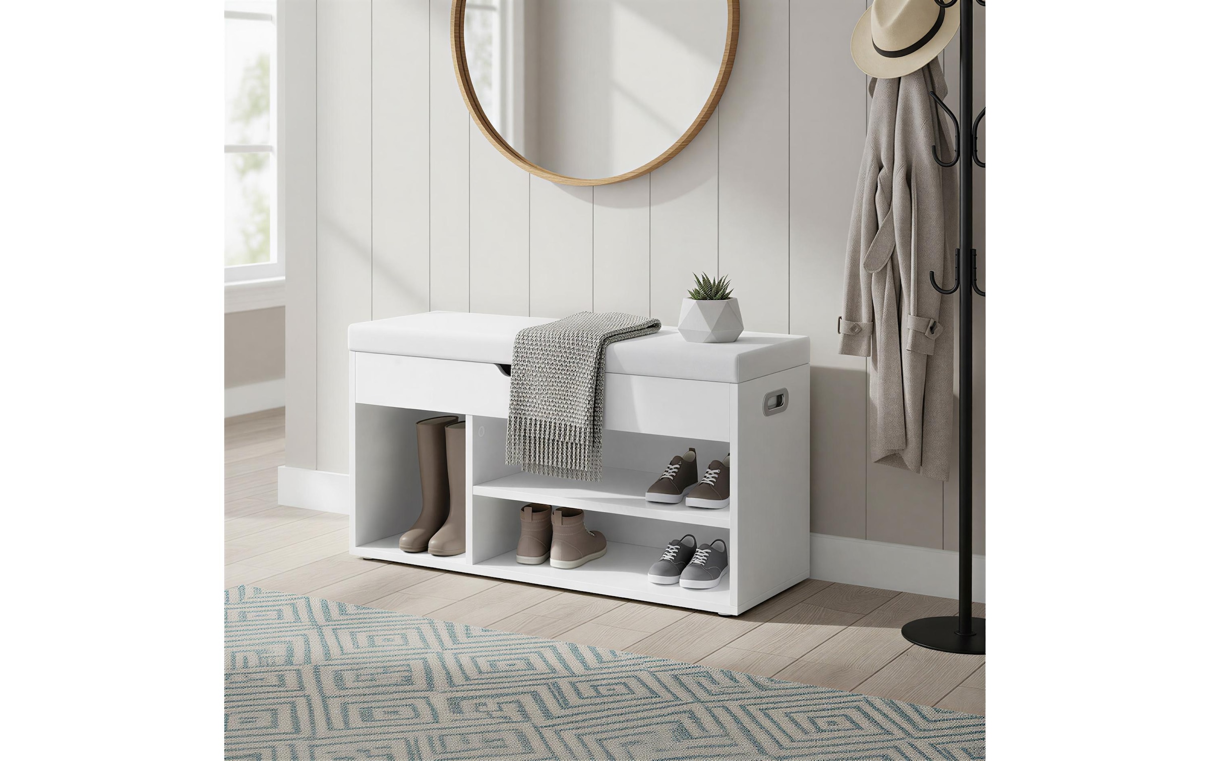 VASAGLE Schuhbank »White«