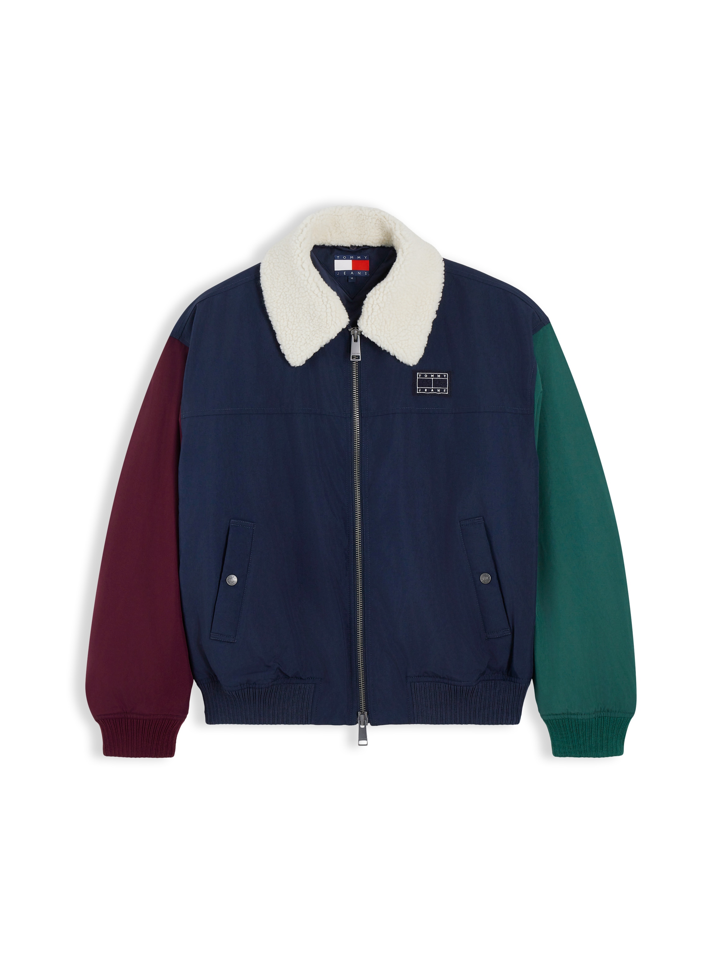 Tommy Jeans Veste de pilote »TJM FLAG AVIATOR« En design color block, col en peluche teddy