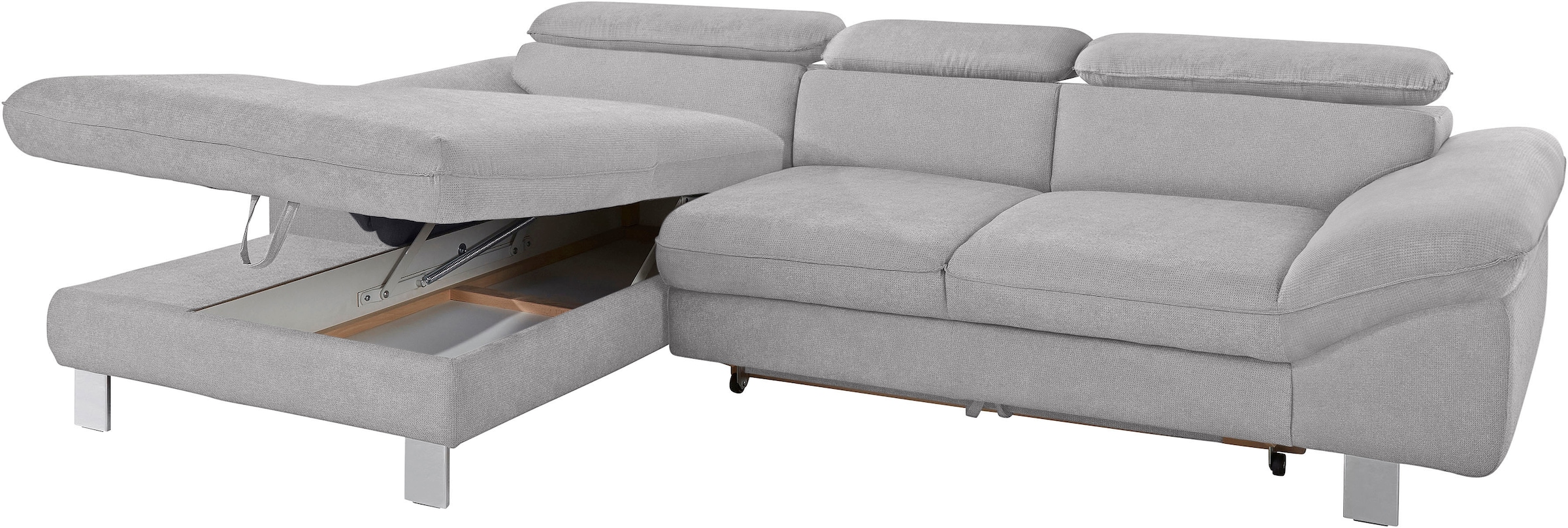 COTTA Ecksofa »Driver L-Form«, mit Kopfteilverstellung, wahlweise mit Bettfunktion & Bettkasten