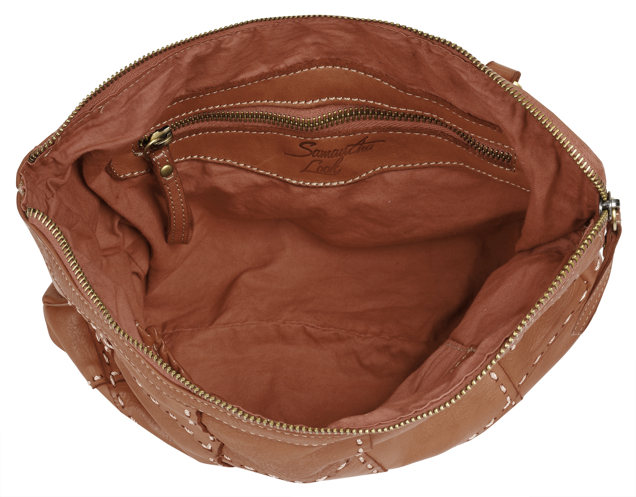 Samantha Look Umhängetasche echt Leder, Made in Italy