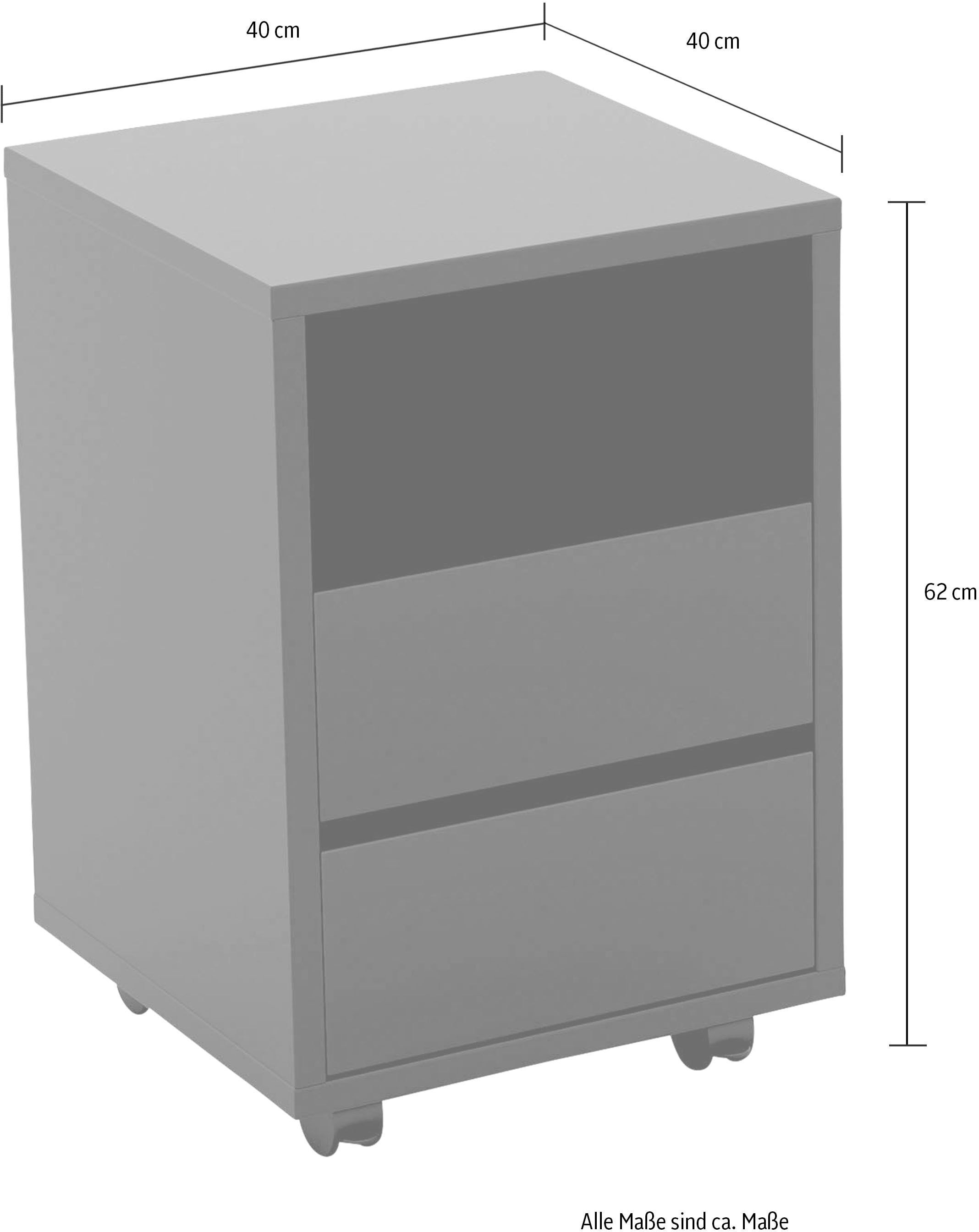 INOSIGN Büromöbel-Set »Agapi«, (Set, 2 tlg.), bestehend aus Schreibtisch und Rollcontainer im modernen Design